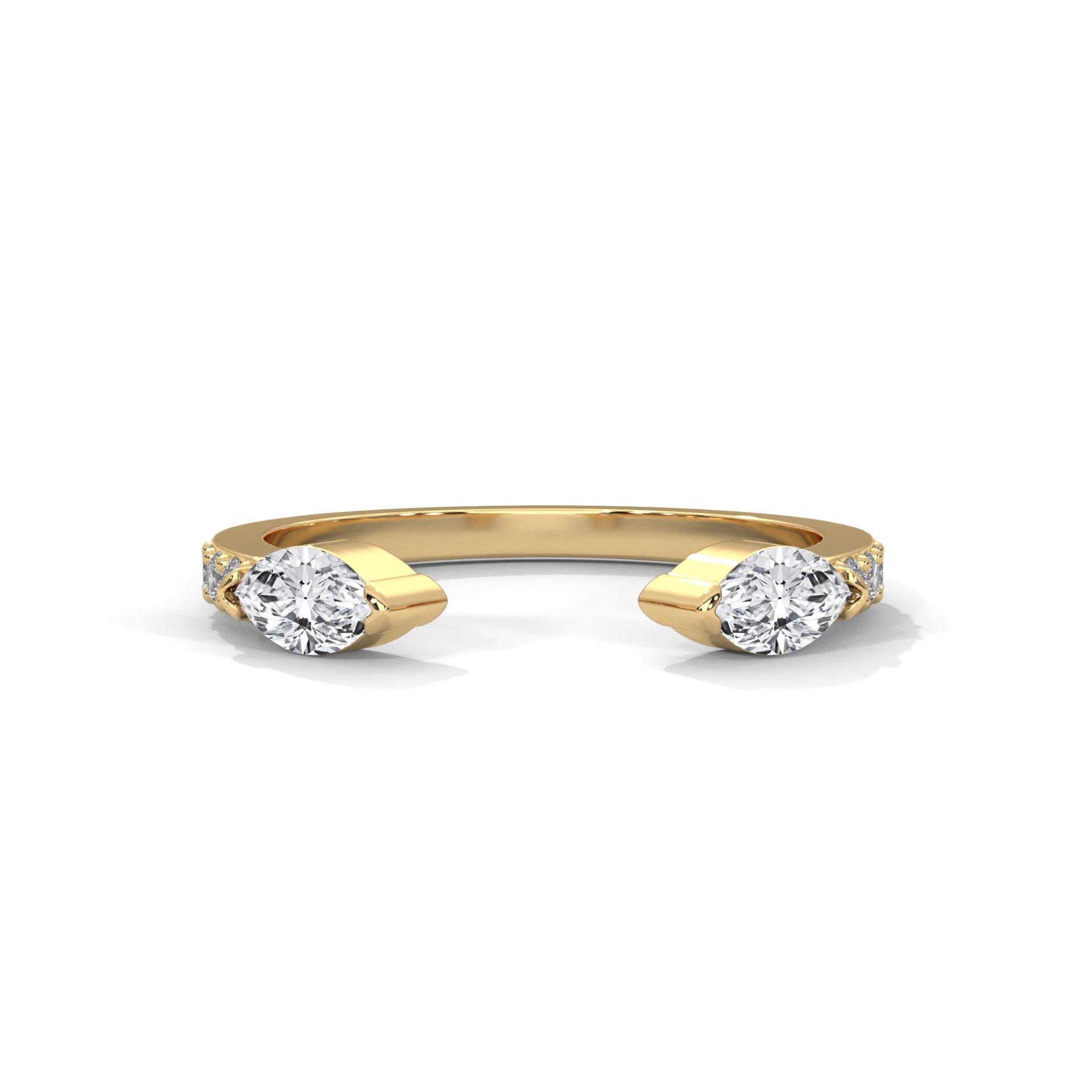 Cuff Marquise Diamond Ring (1/5 ct. tw.)