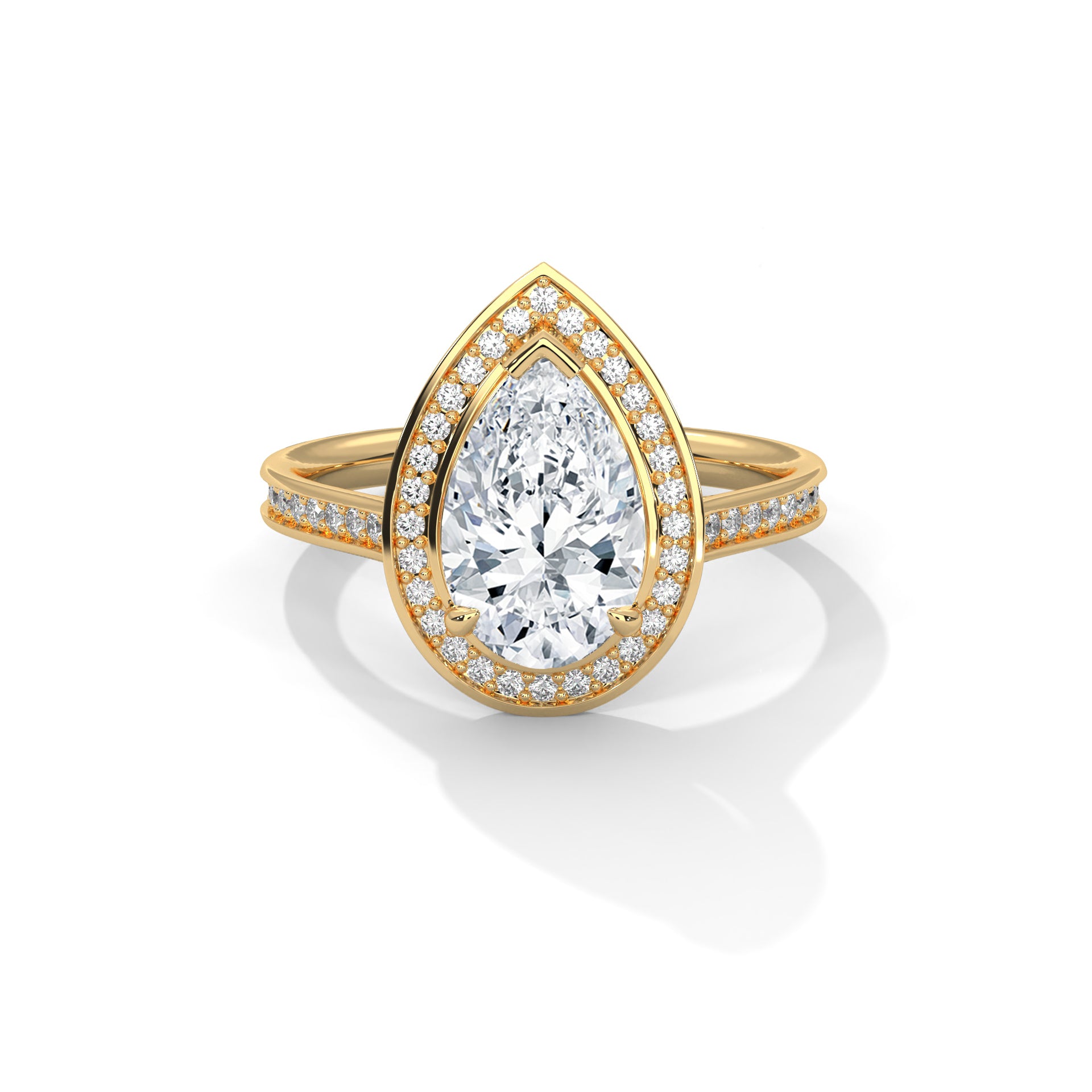 Solace Halo Pear Diamond Ring (2 17/50 ct. tw.)