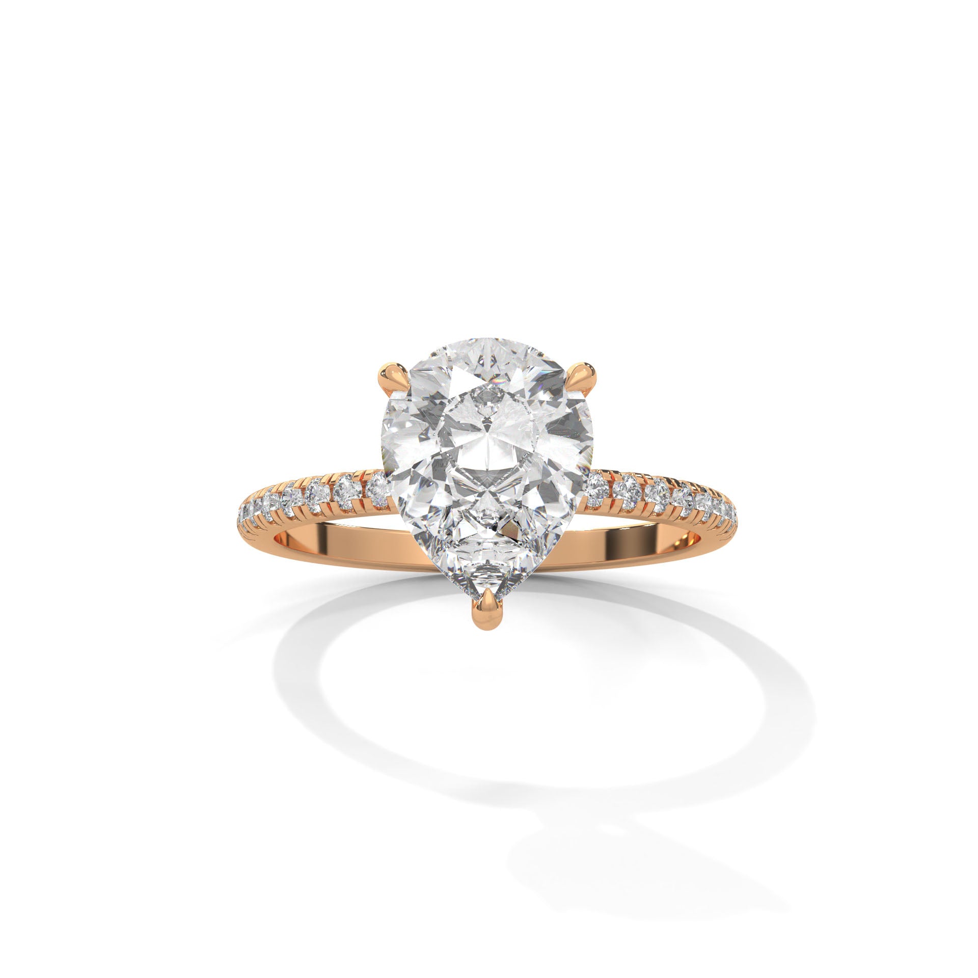Tearra Pear Cut Diamond Ring (2 cntr ct).