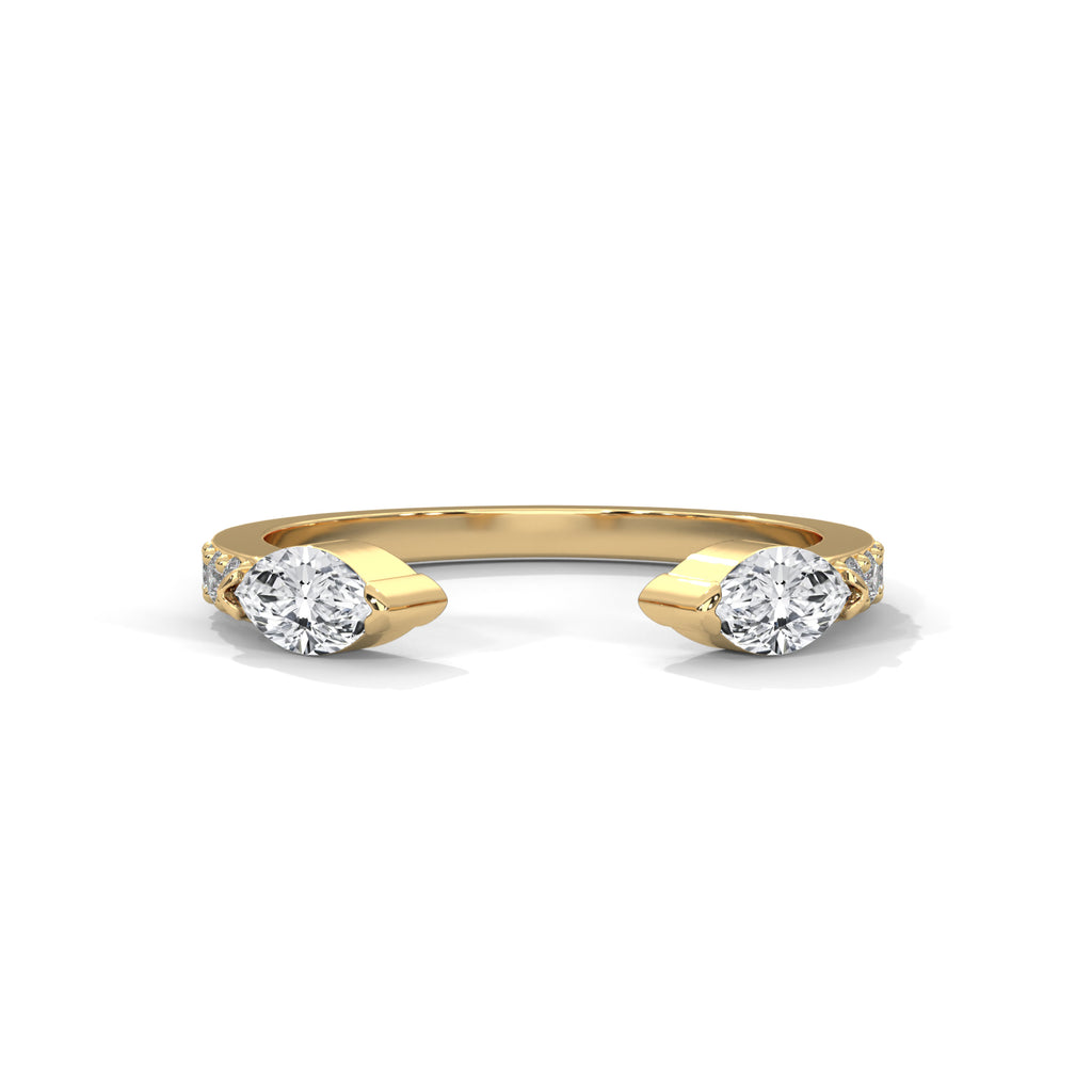 Cuff Marquise Diamond Ring (1/5 ct. tw.)