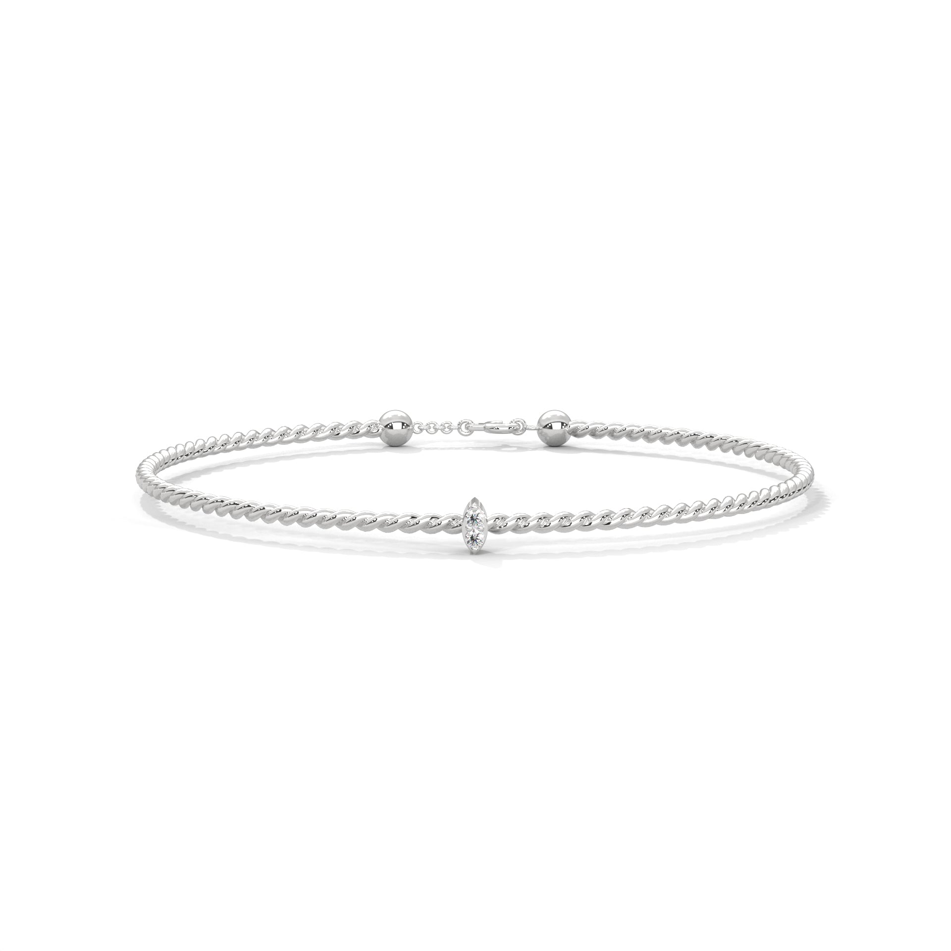 Aani Twisted Diamond Bracelet