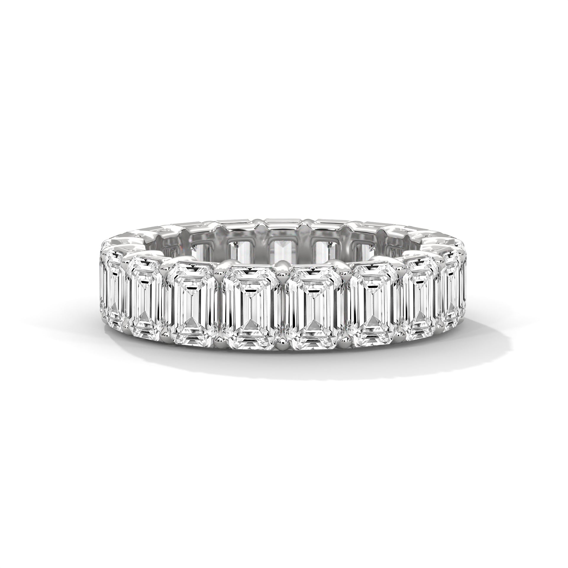 Emerald Cut Eternity Band