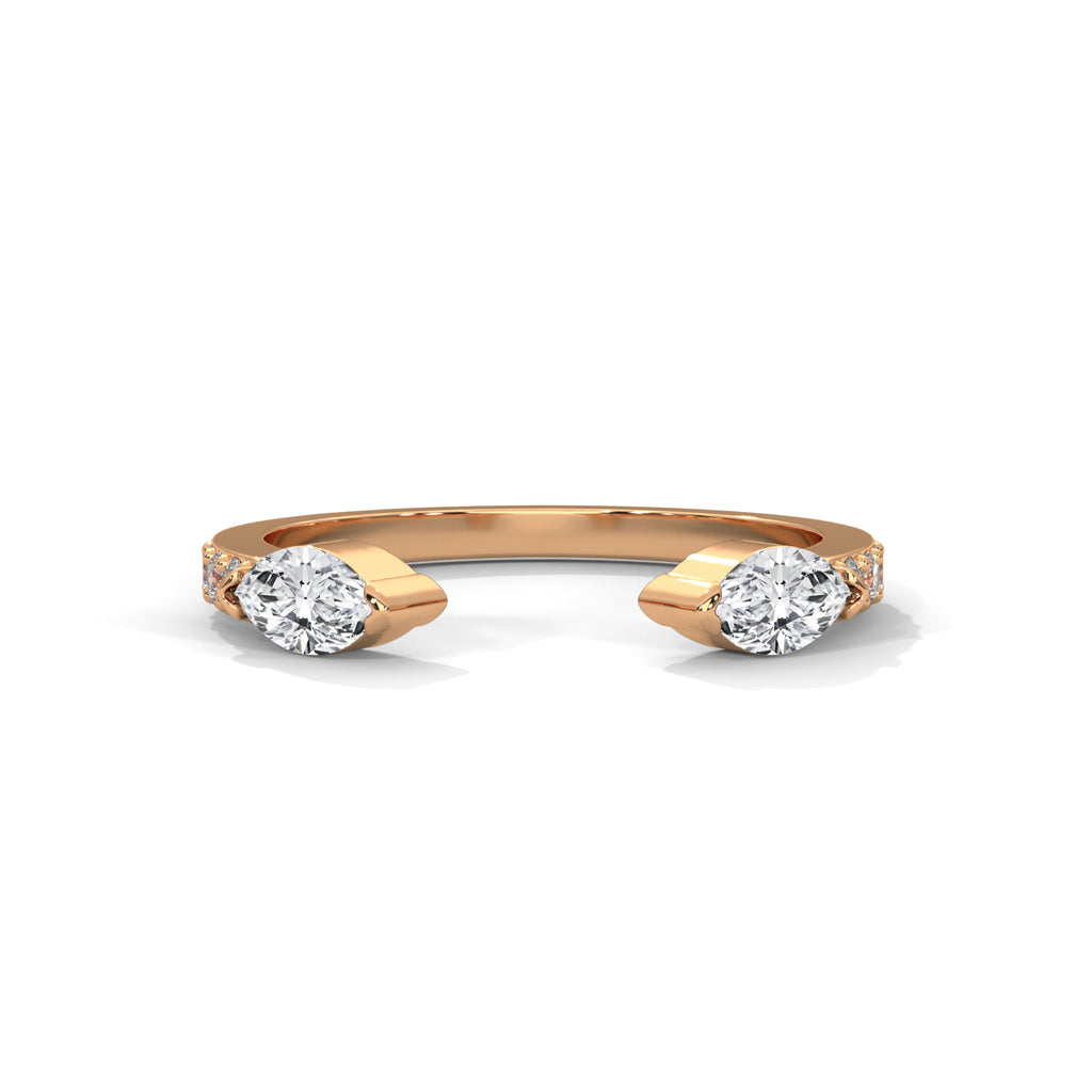 Cuff Marquise Diamond Ring (1/5 ct. tw.)