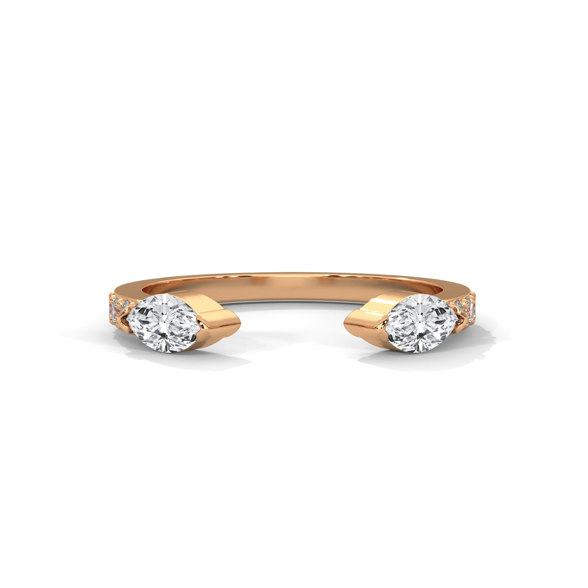 Cuff Marquise Diamond Ring (1/5 ct. tw.)