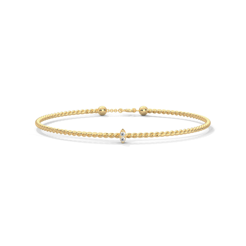 Aani Twisted Diamond Bracelet