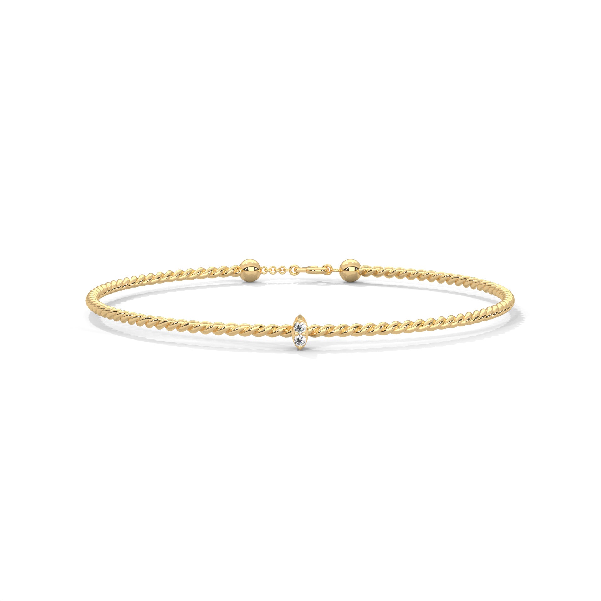 Aani Twisted Diamond Bracelet