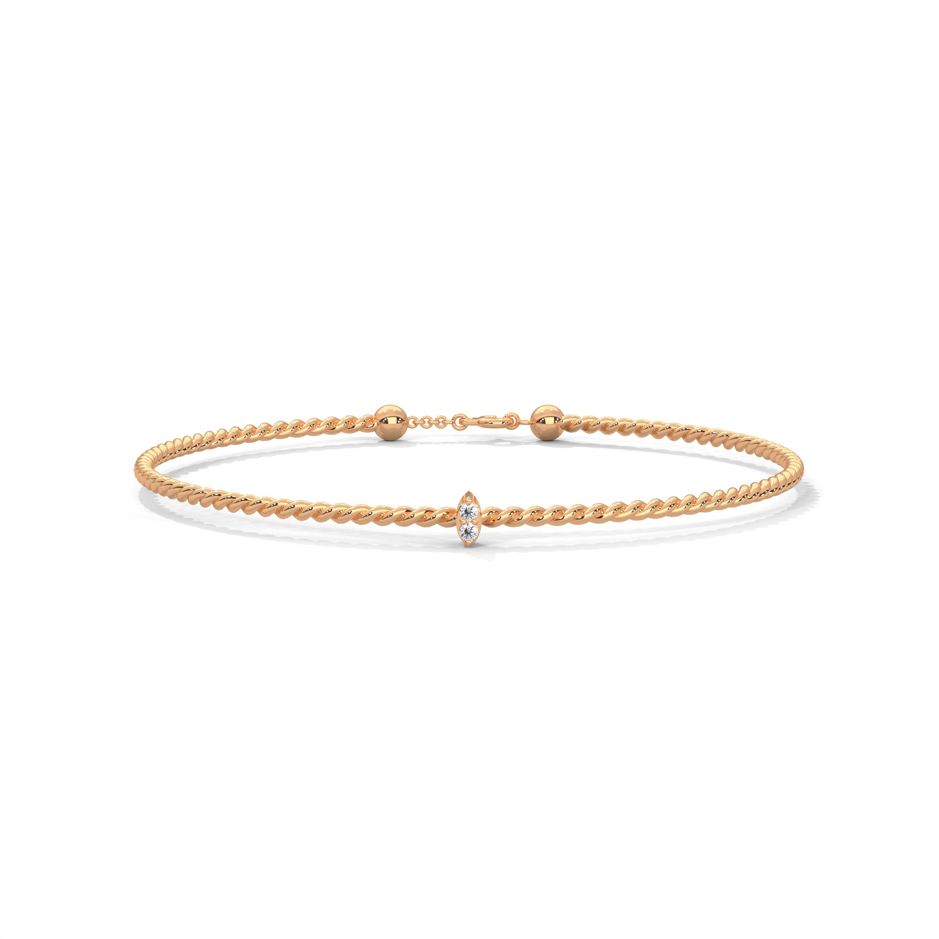 Aani Twisted Diamond Bracelet
