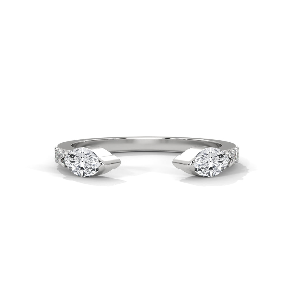 Cuff Marquise Diamond Ring (1/5 ct. tw.)