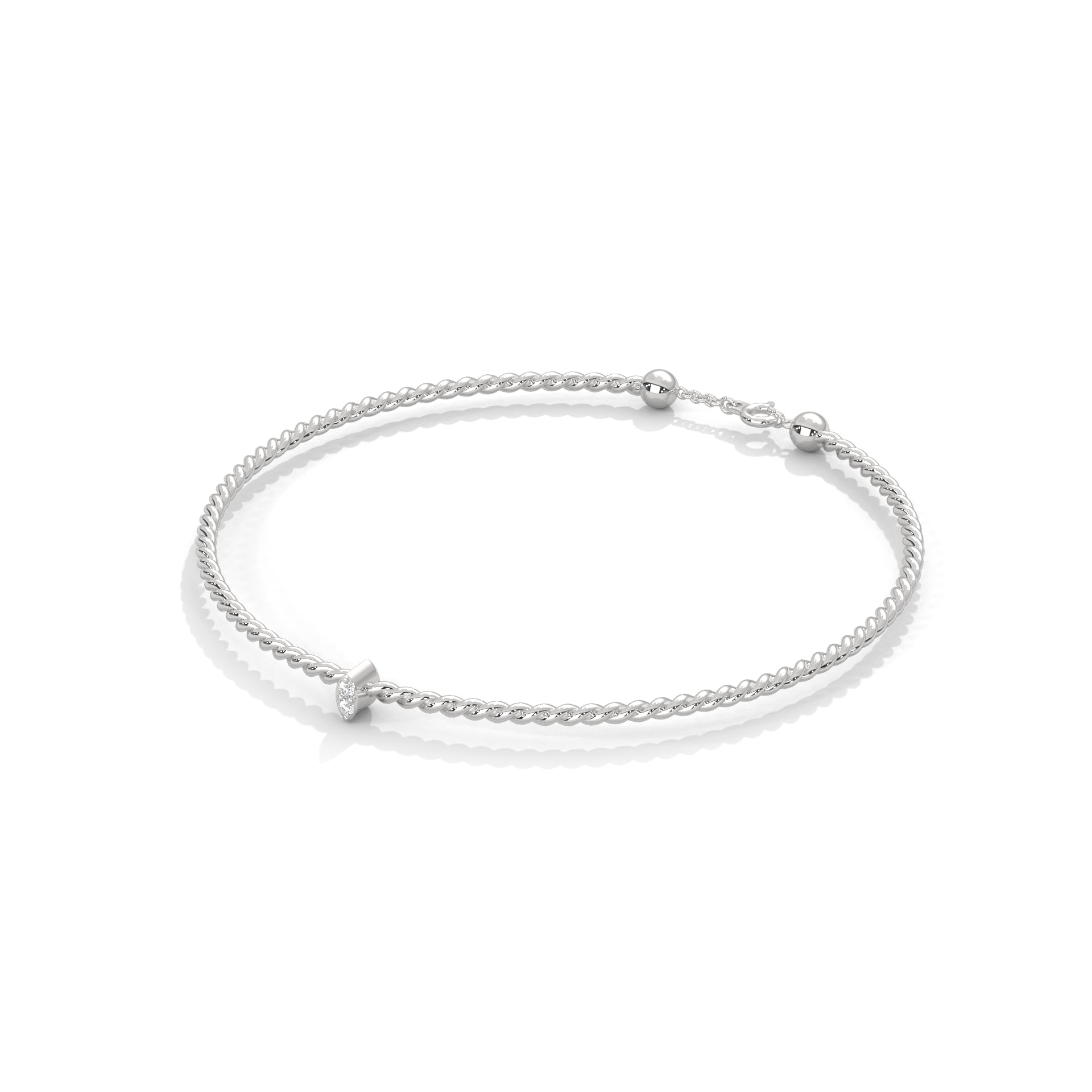Aani Twisted Diamond Bracelet
