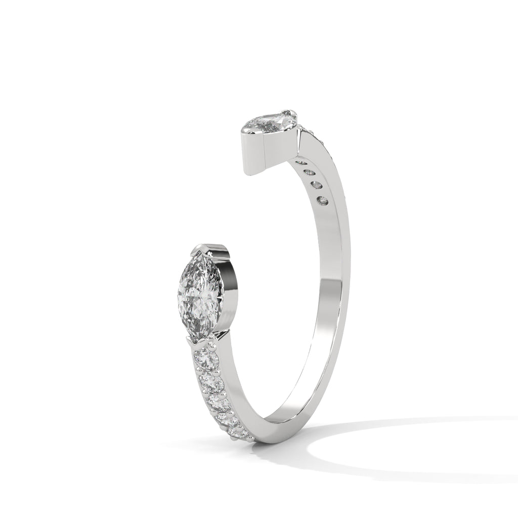 Cuff Marquise Diamond Ring (1/5 ct. tw.)