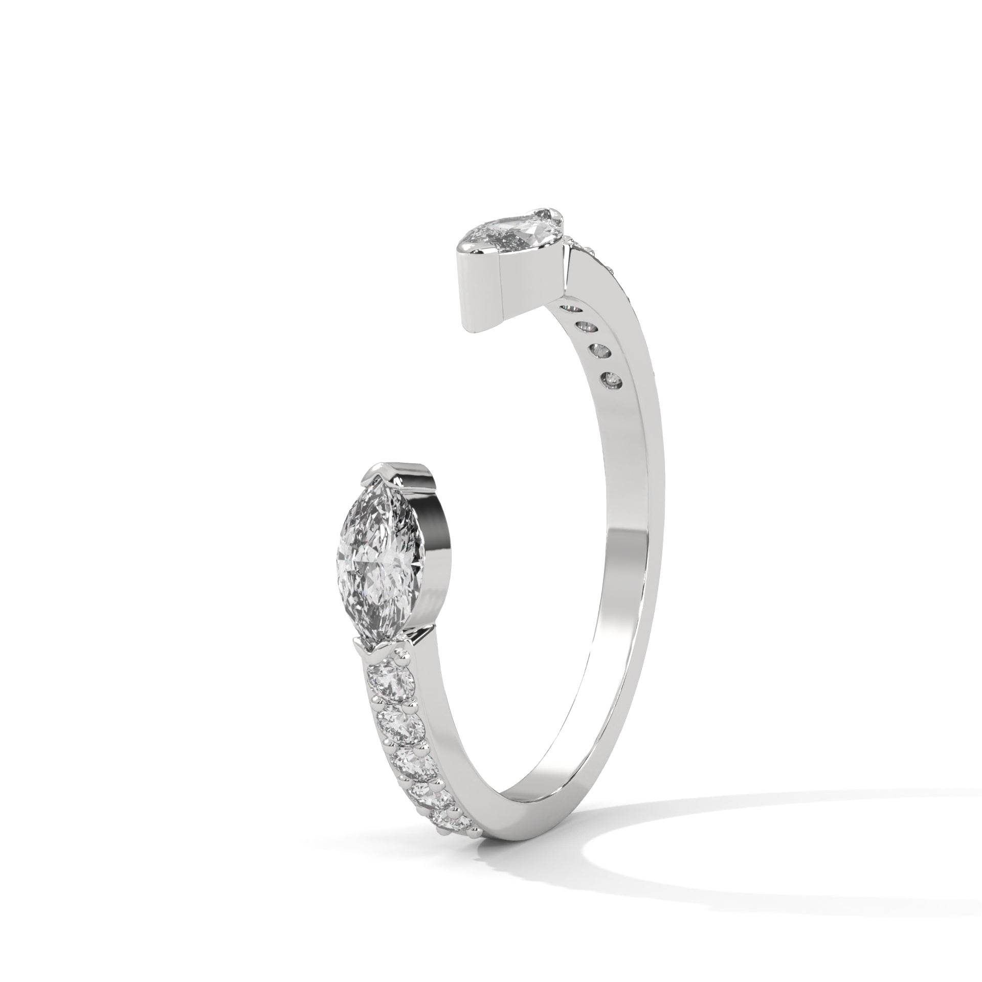 Cuff Marquise Diamond Ring (1/5 ct. tw.)
