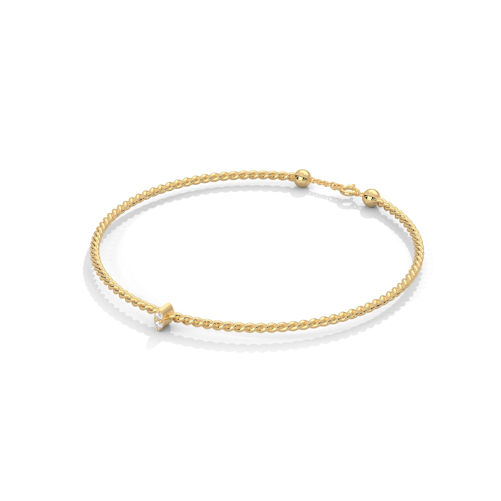 Aani Twisted Diamond Bracelet
