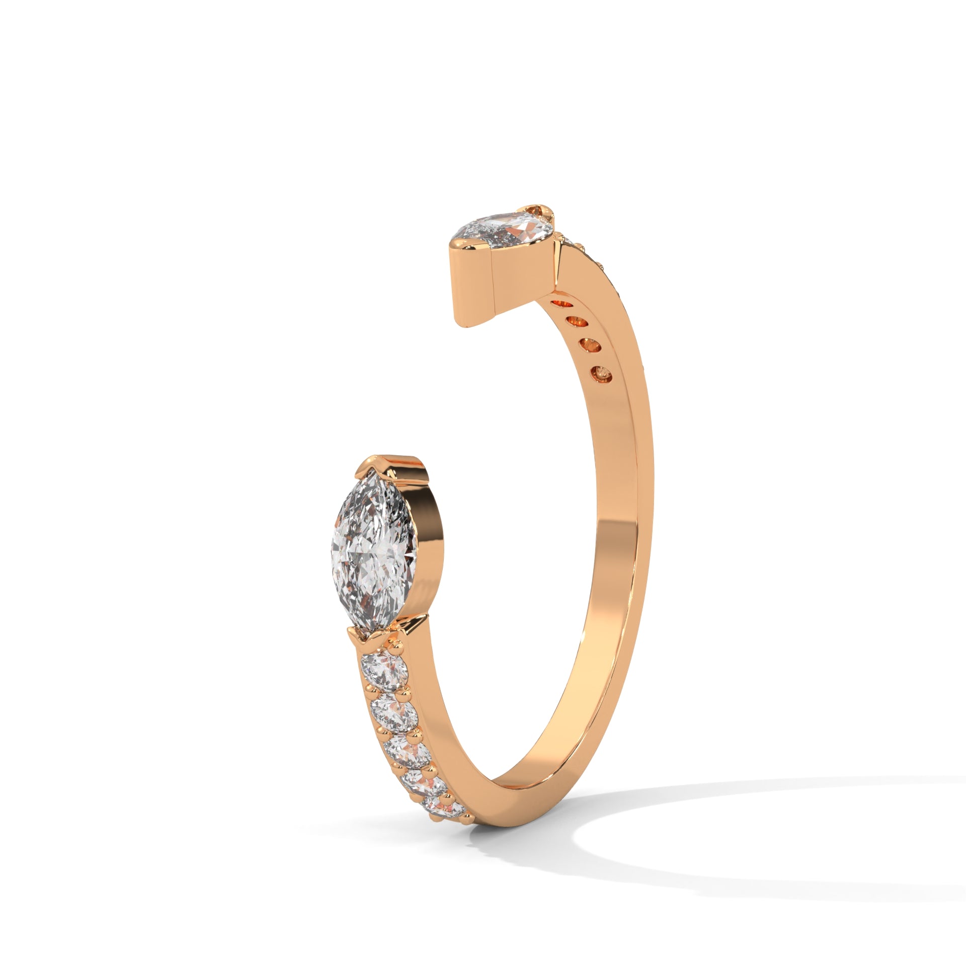 Cuff Marquise Diamond Ring (1/5 ct. tw.)