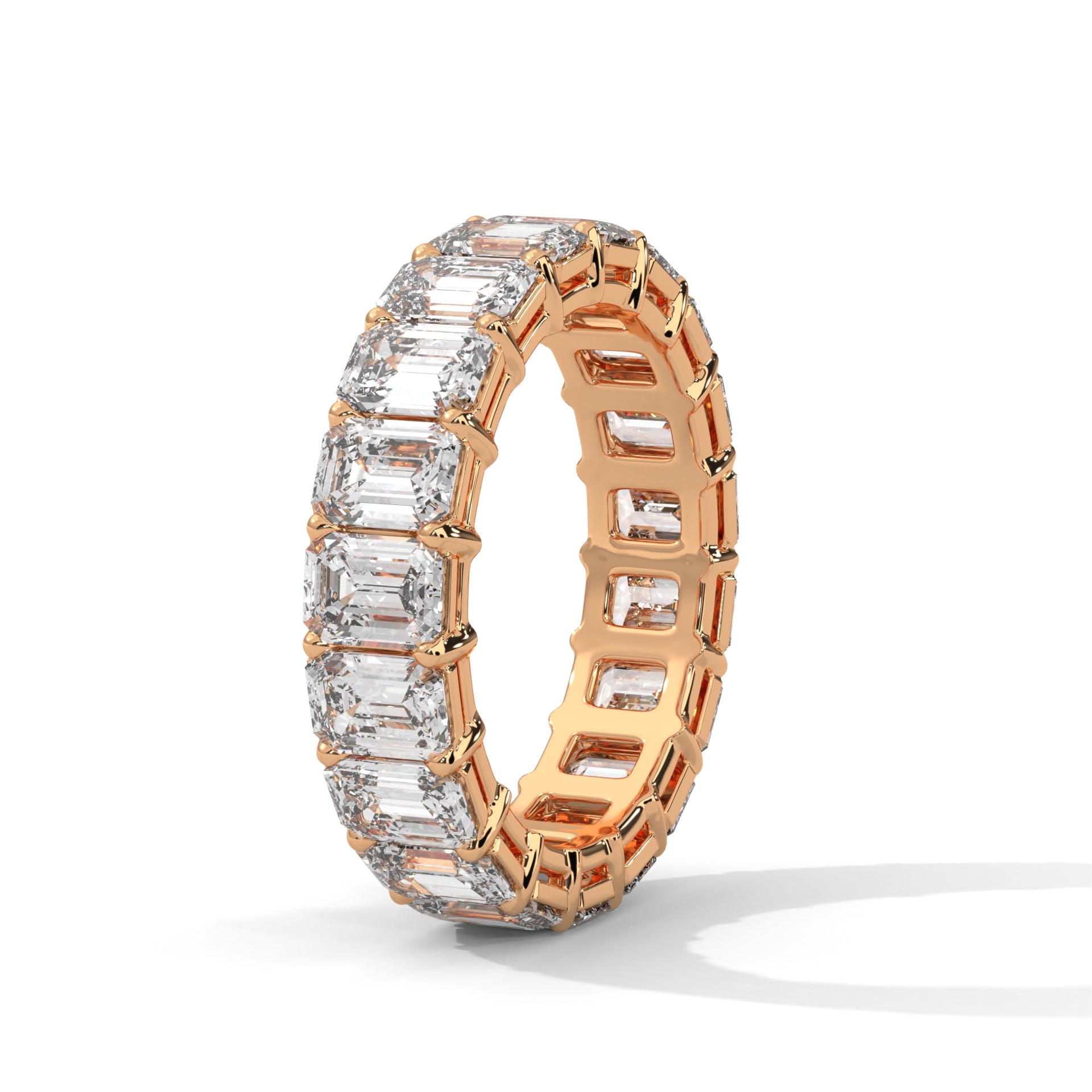 Emerald Cut Eternity Band