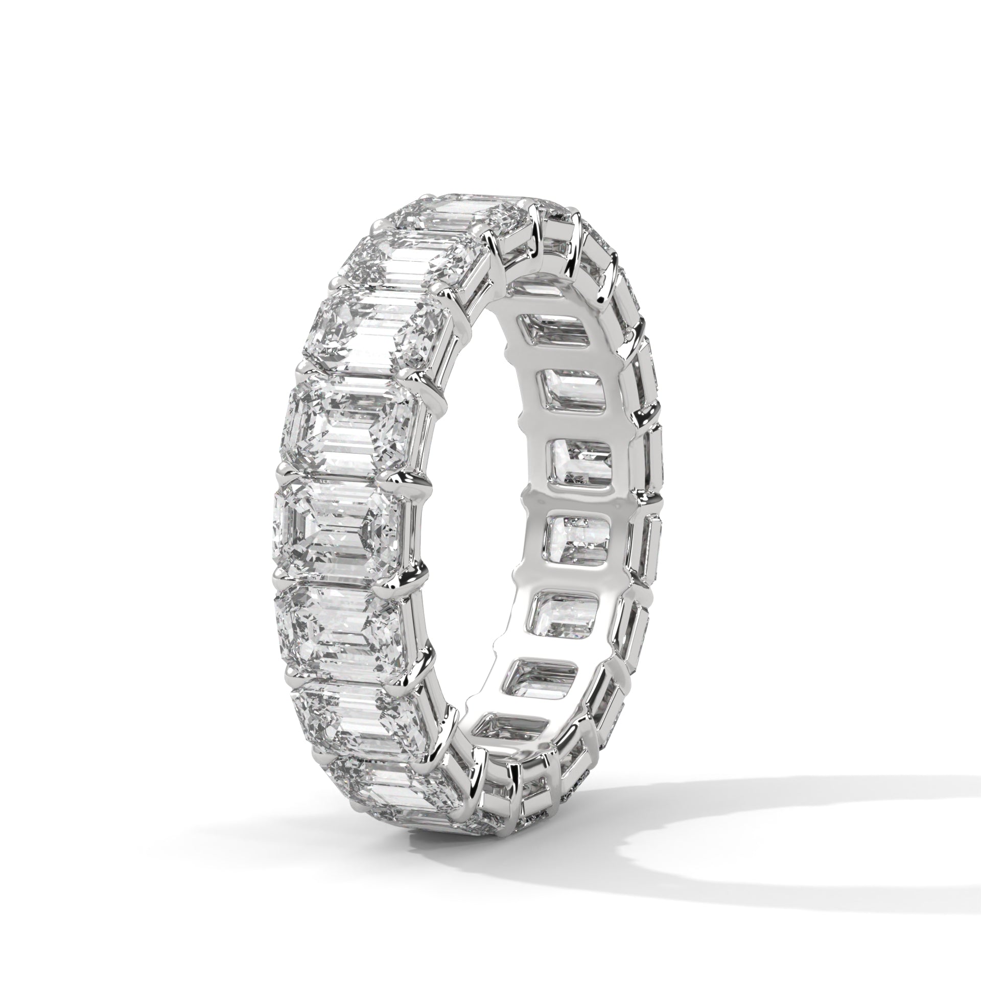 Emerald Cut Eternity Band