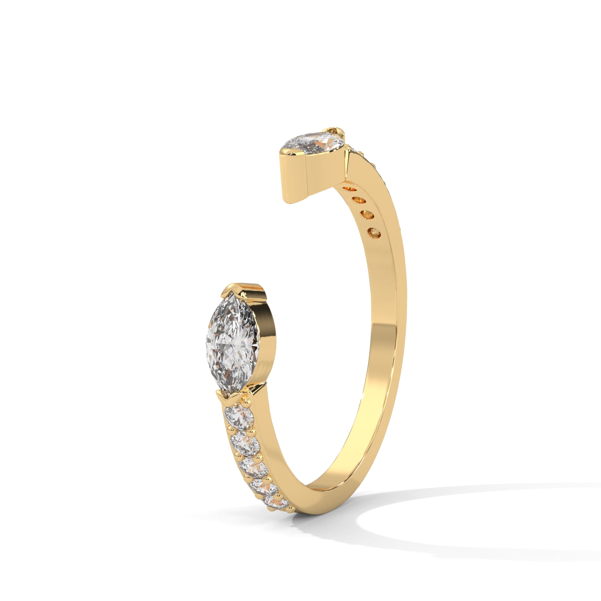 Cuff Marquise Diamond Ring (1/5 ct. tw.)