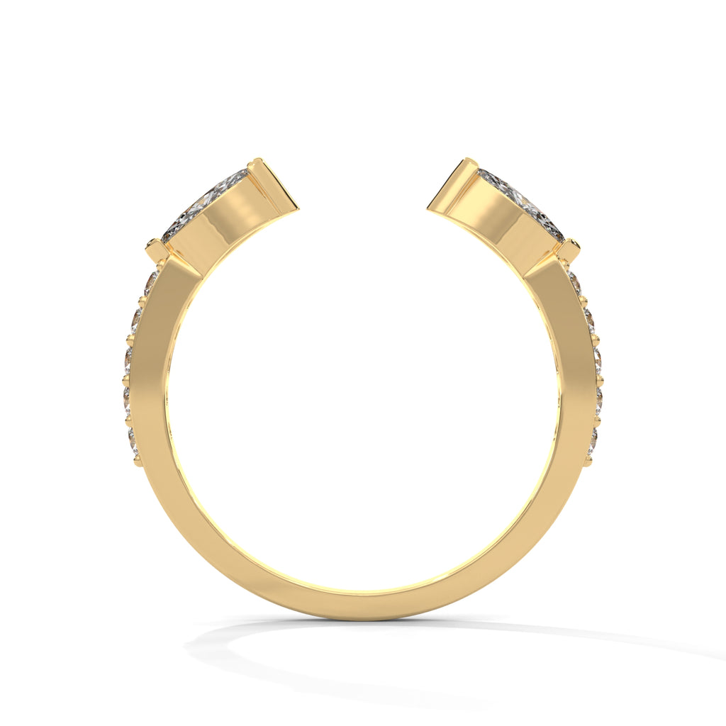 Cuff Marquise Diamond Ring (1/5 ct. tw.)