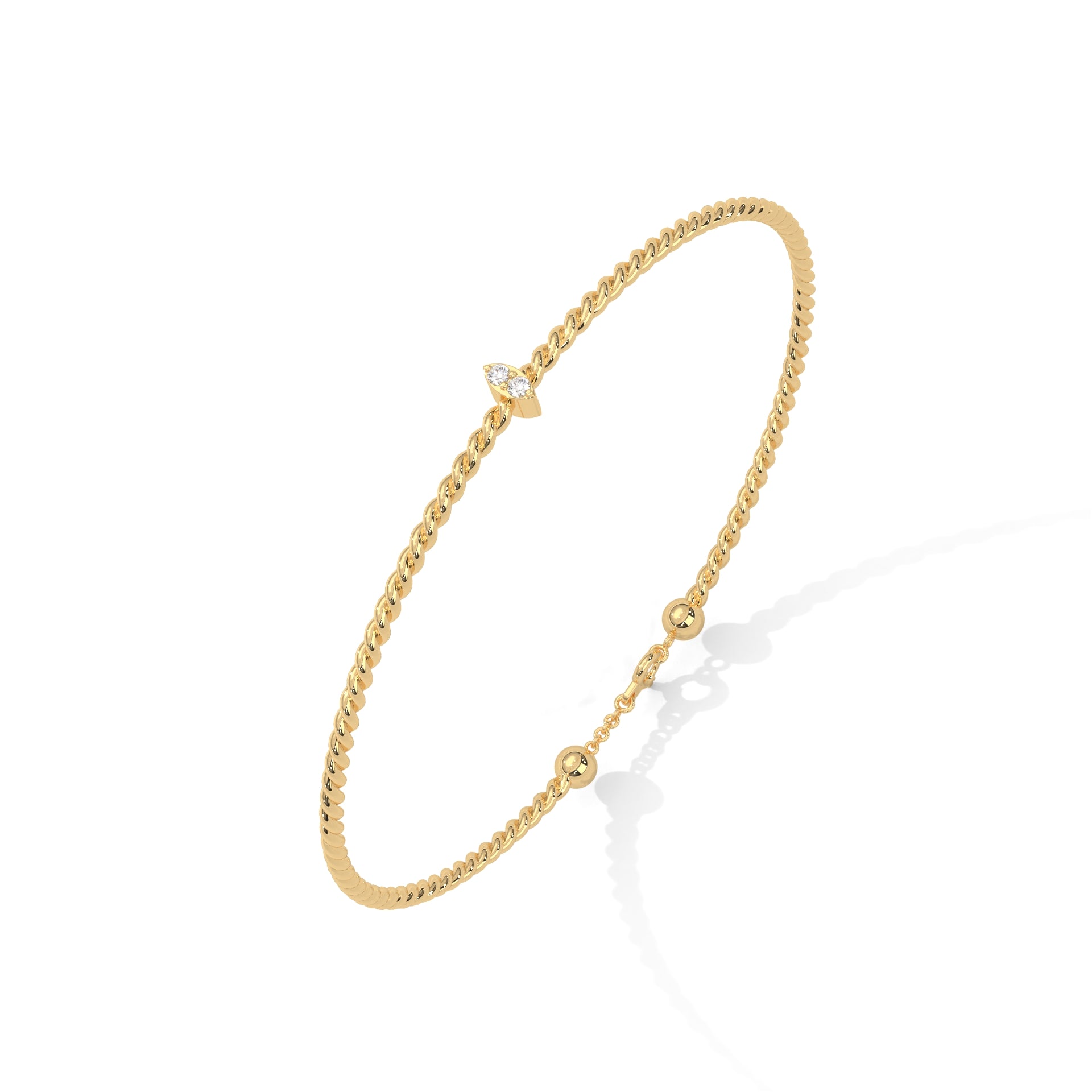 Aani Twisted Diamond Bracelet