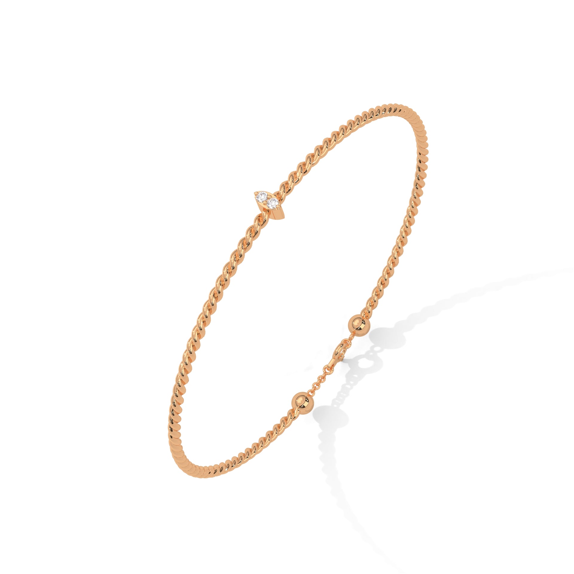 Aani Twisted Diamond Bracelet