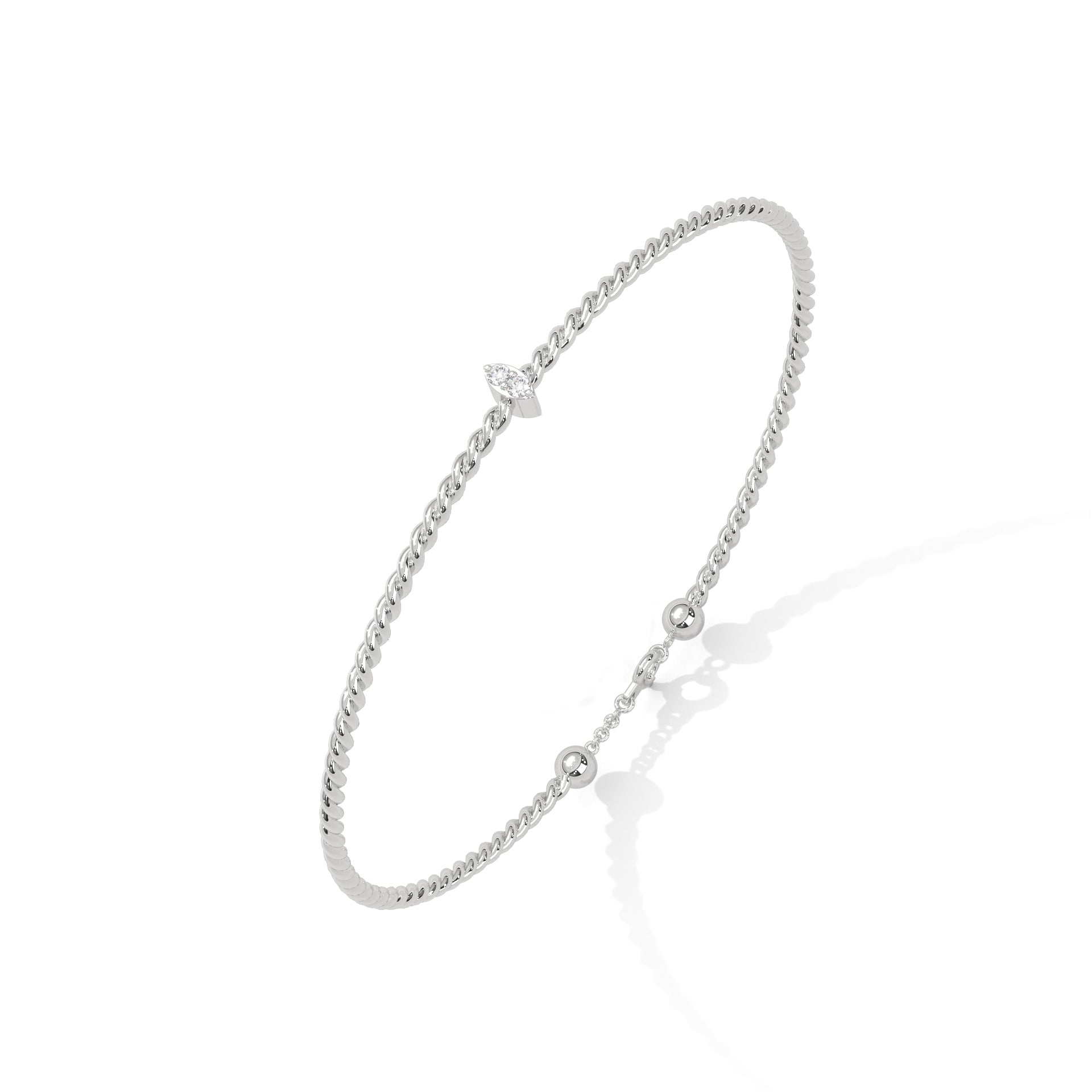 Aani Twisted Diamond Bracelet