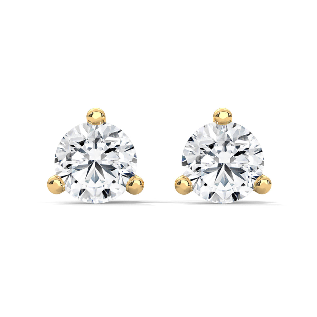 Three-Prong Round Diamond Stud Earrings (2.6 ct. tw.)