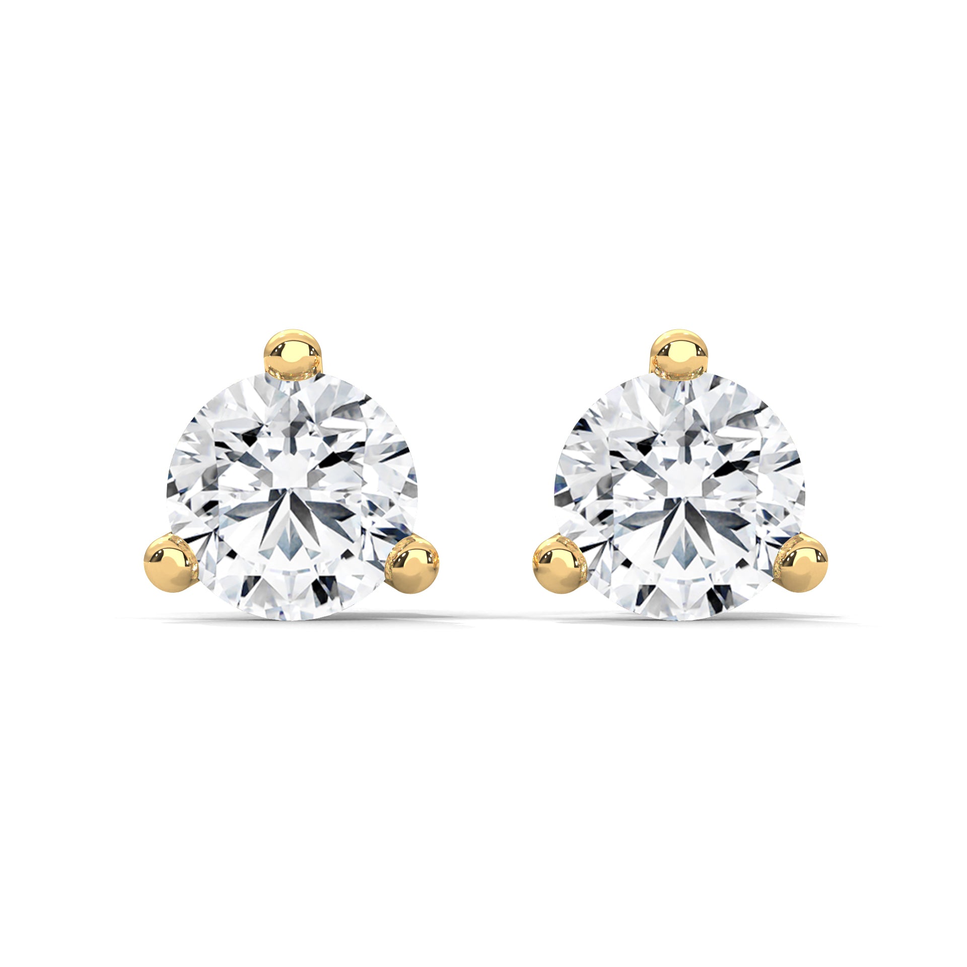 Three-Prong Round Diamond Stud Earrings (2.6 ct. tw.)