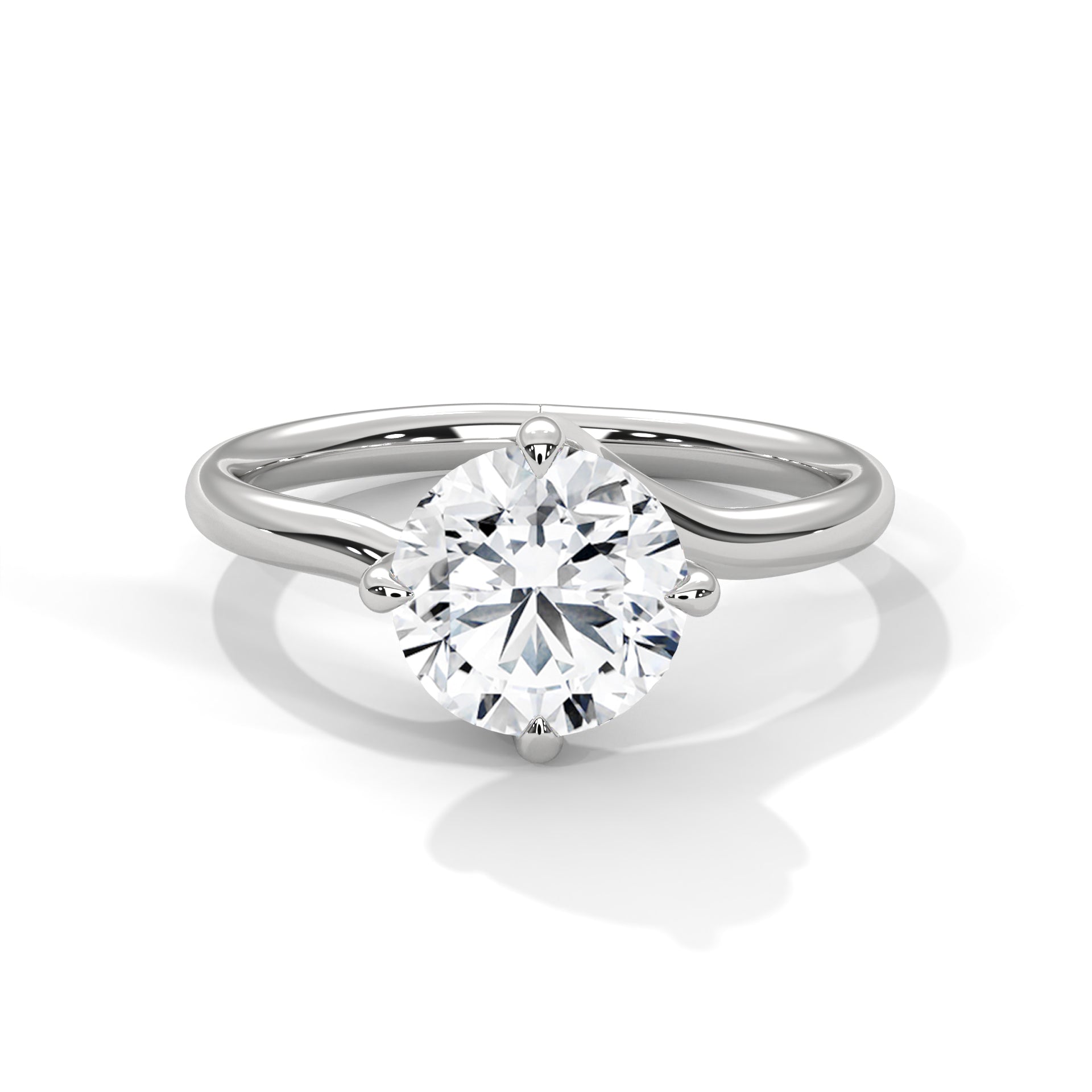 Elara Ring 2ct Round Brilliant Cut Diamond