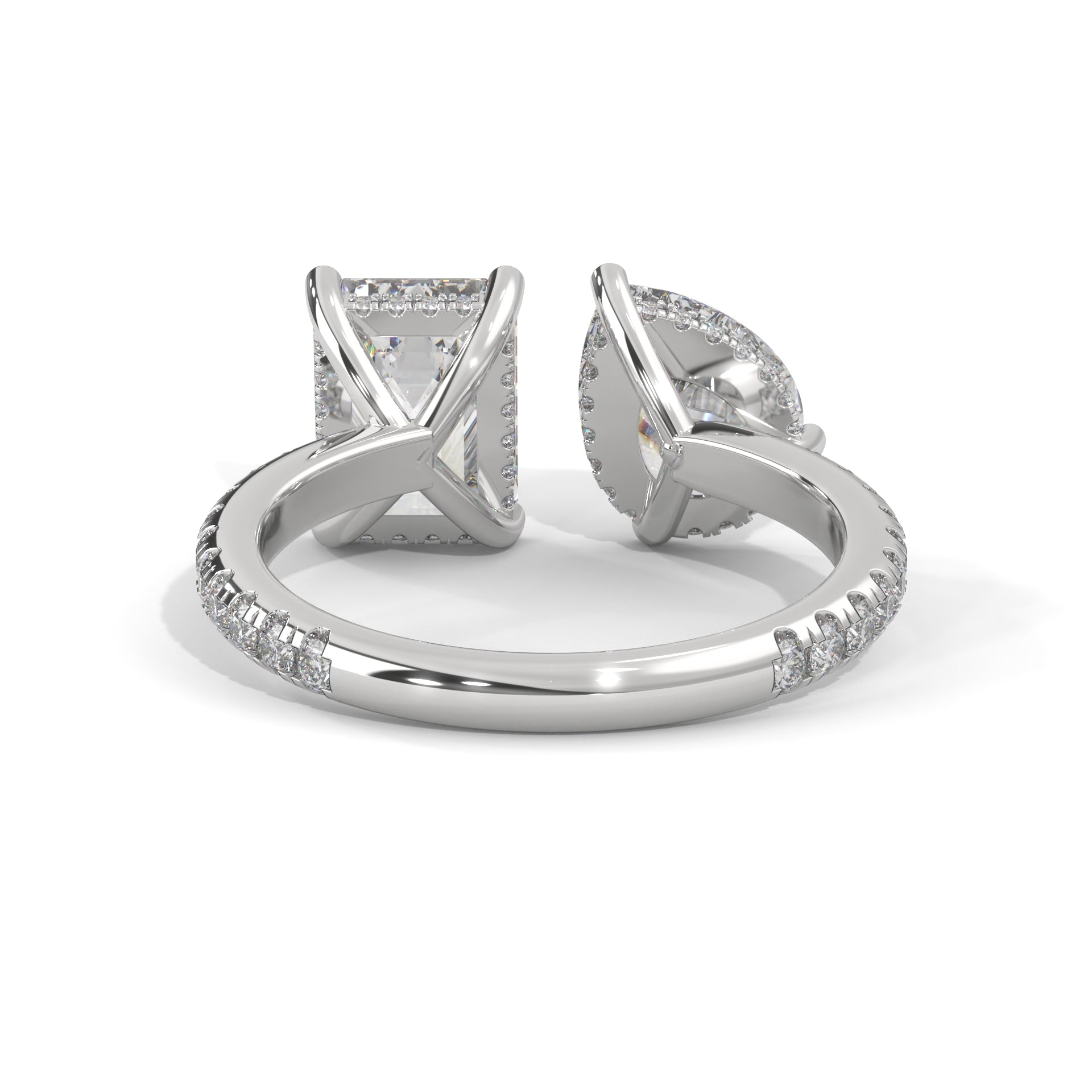 Toi et Moi Pear and Emerald Diamond Ring (4ct. tw.)