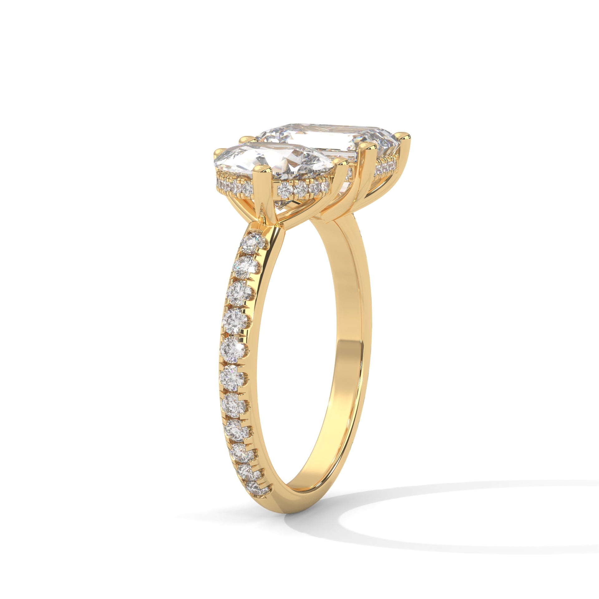 Toi et Moi Pear and Emerald Diamond Ring (4ct. tw.)