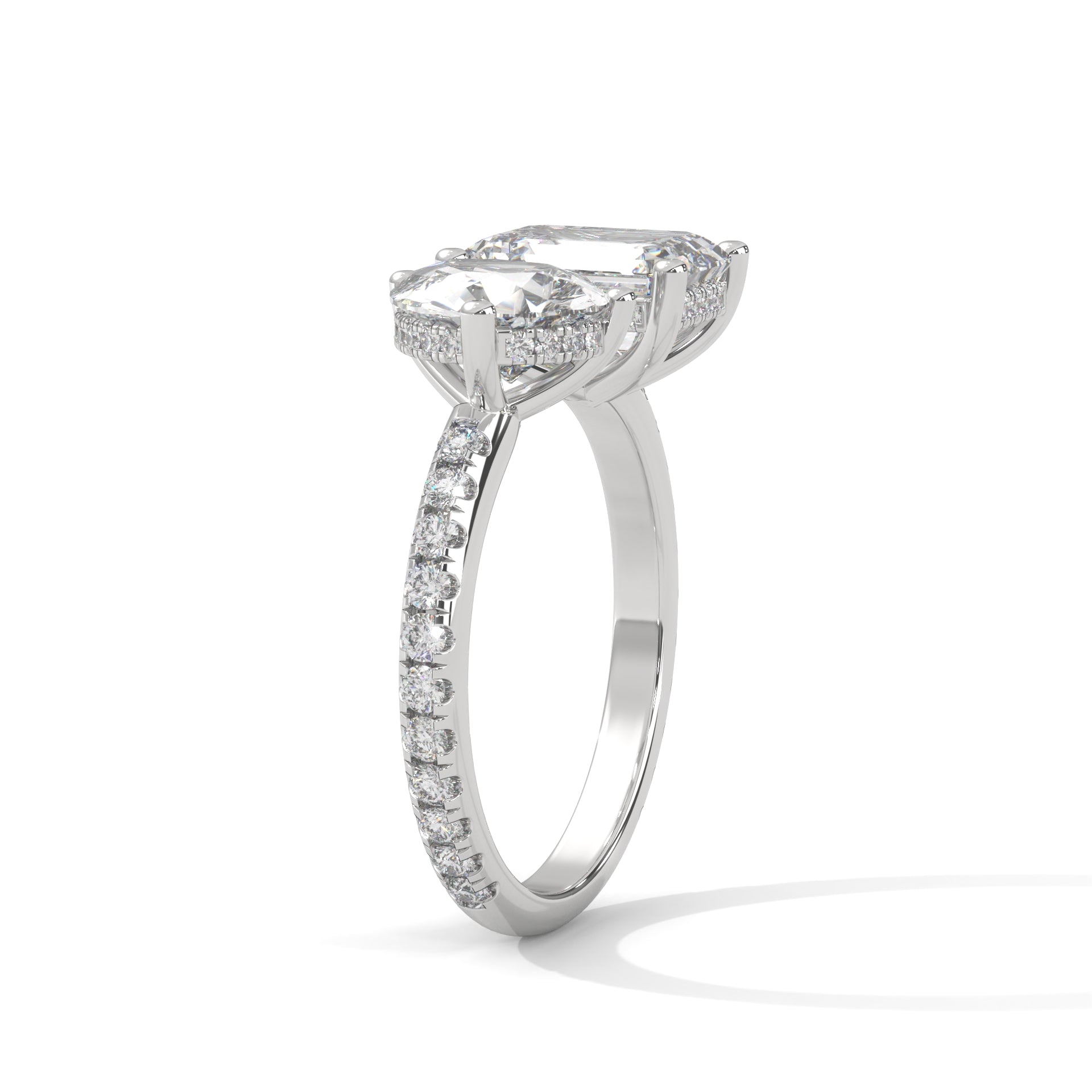Toi et Moi Pear and Emerald Diamond Ring (4ct. tw.)