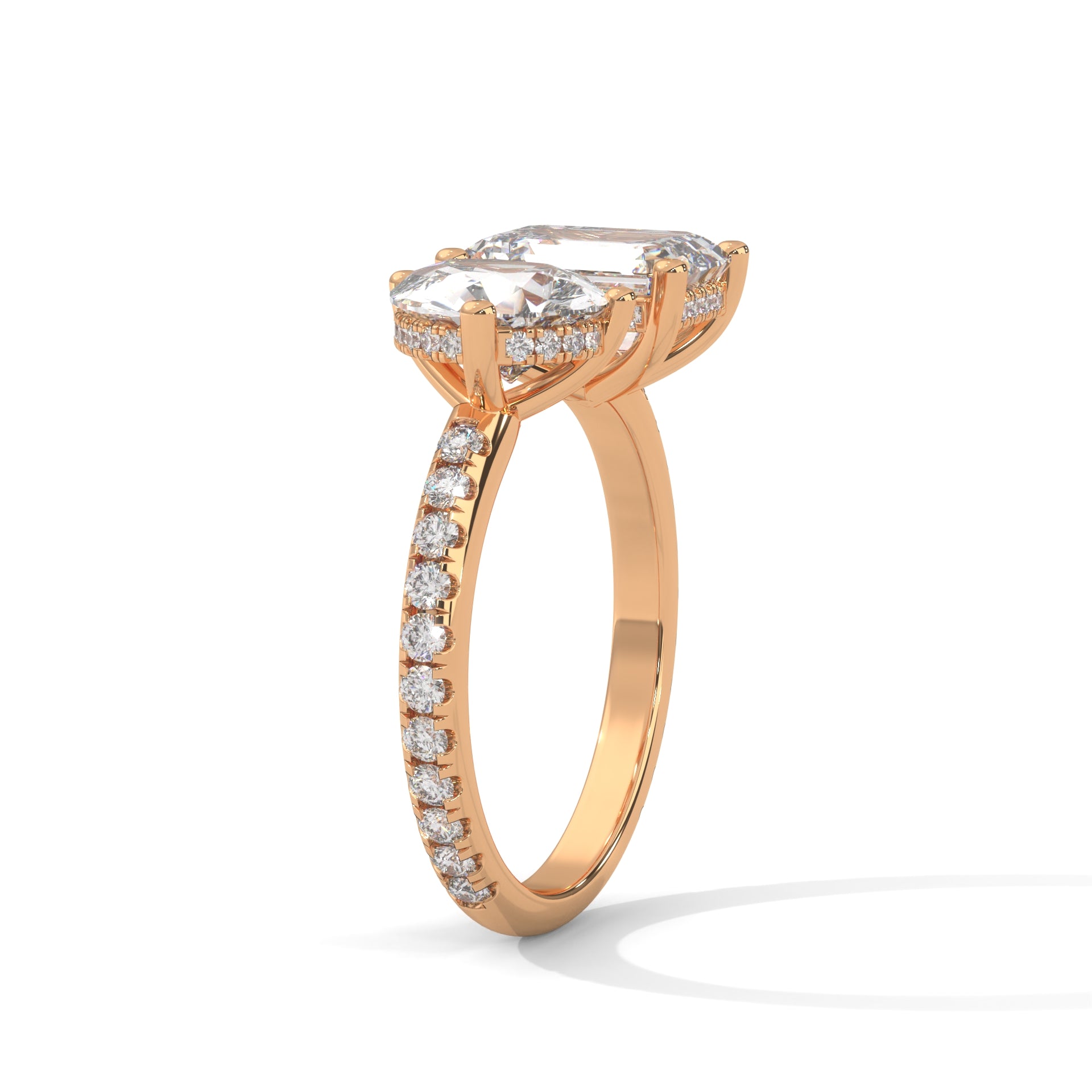 Toi et Moi Pear and Emerald Diamond Ring (4ct. tw.)