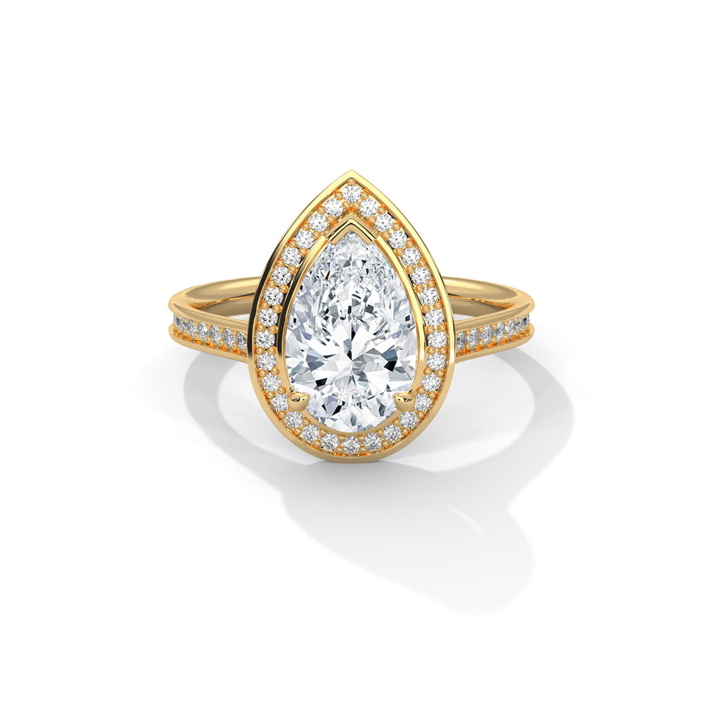 Solace Halo Pear Diamond Ring (2 17/50 ct. tw.)
