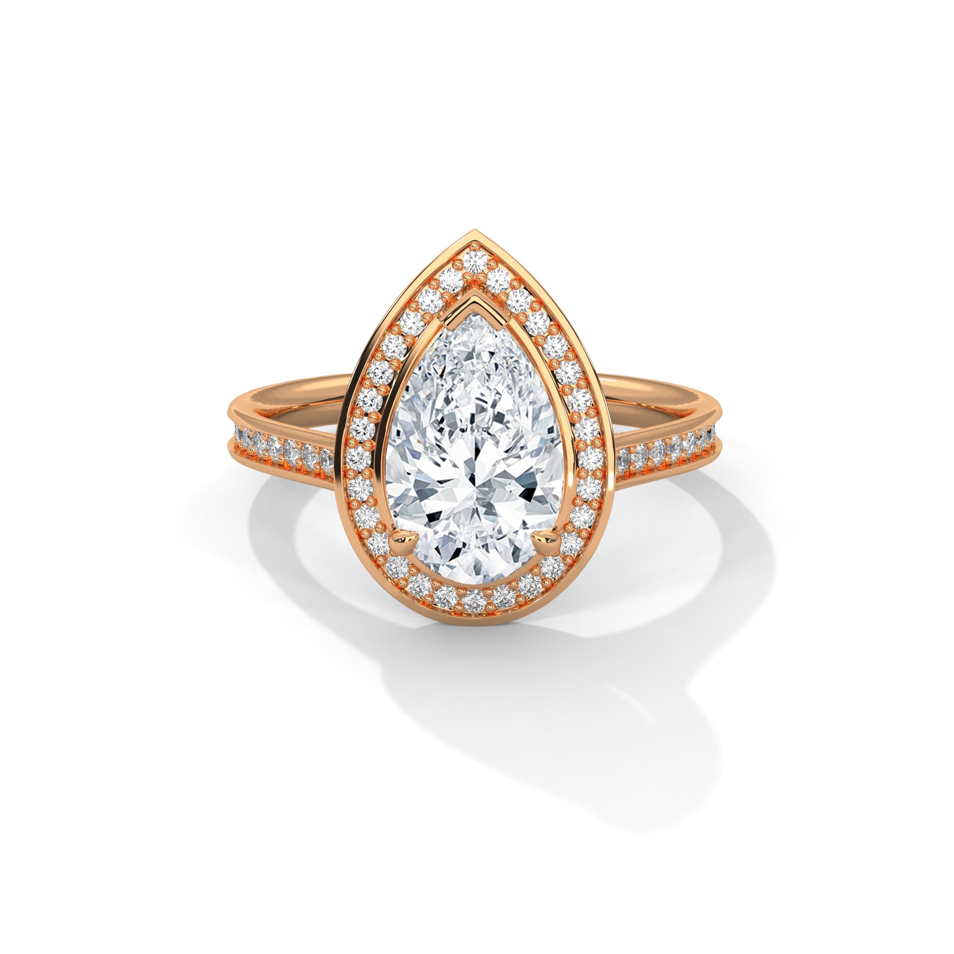 Solace Halo Pear Diamond Ring (2 17/50 ct. tw.)