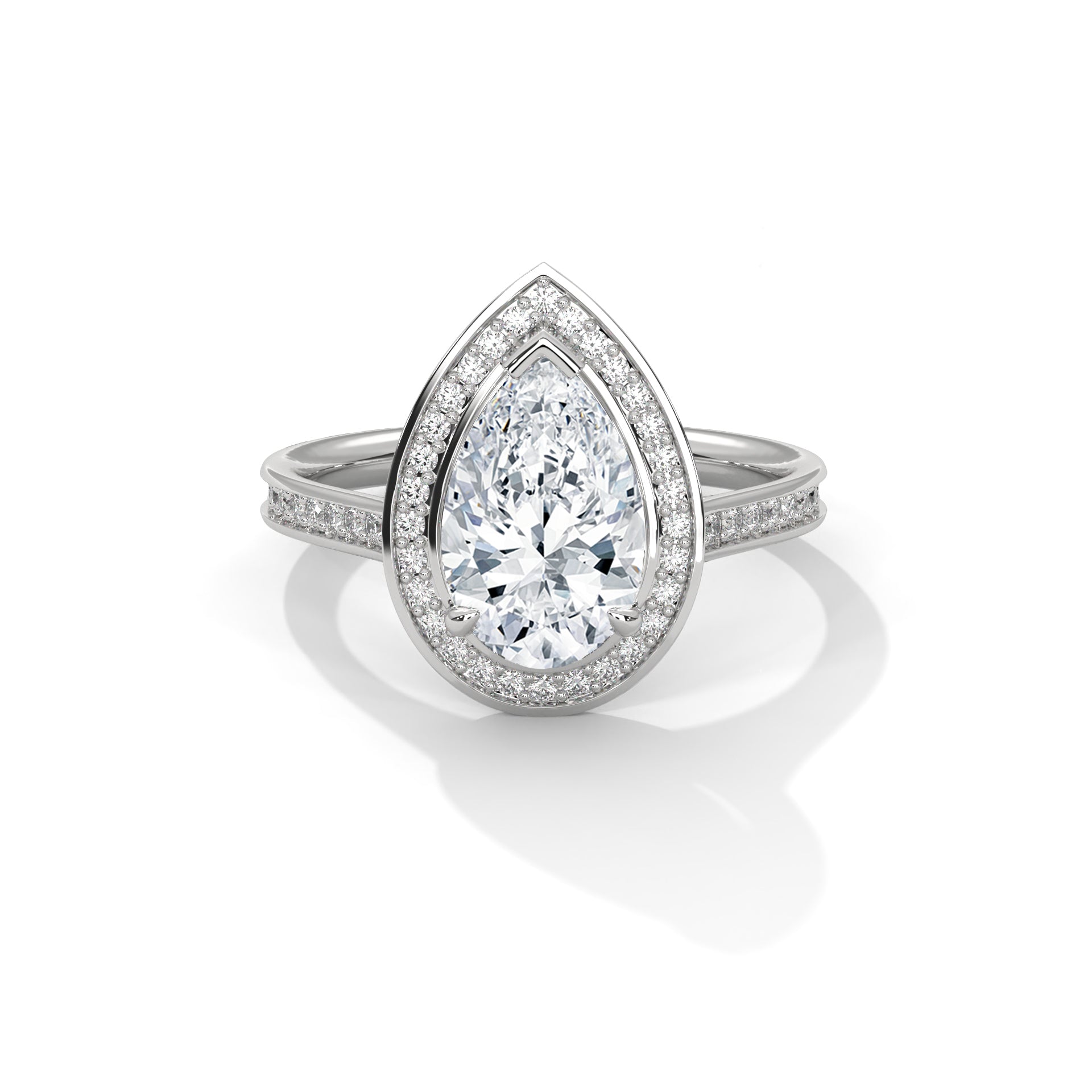 Solace Halo Pear Diamond Ring (2 17/50 ct. tw.)