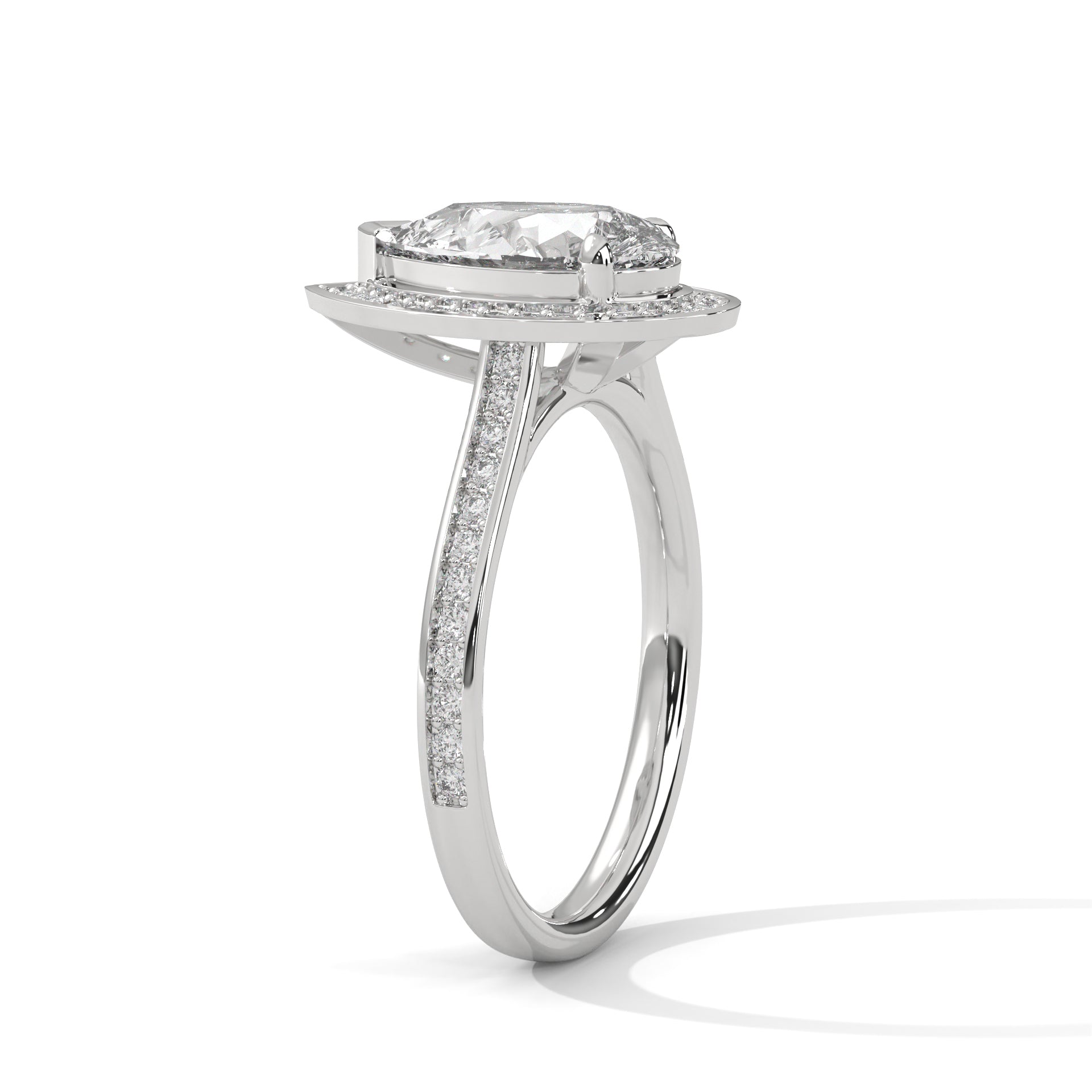 Solace Halo Pear Diamond Ring (2 17/50 ct. tw.)