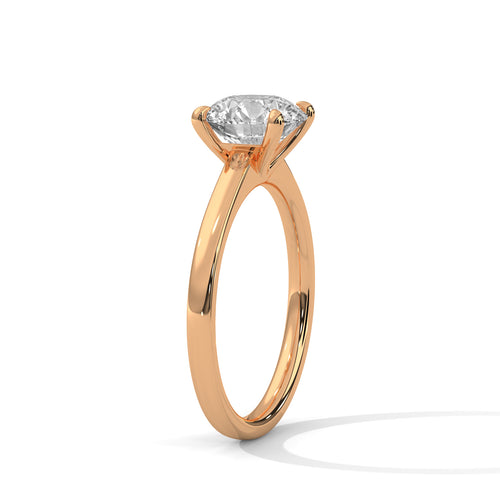 Amara Round Solitaire Diamond Ring - angle view