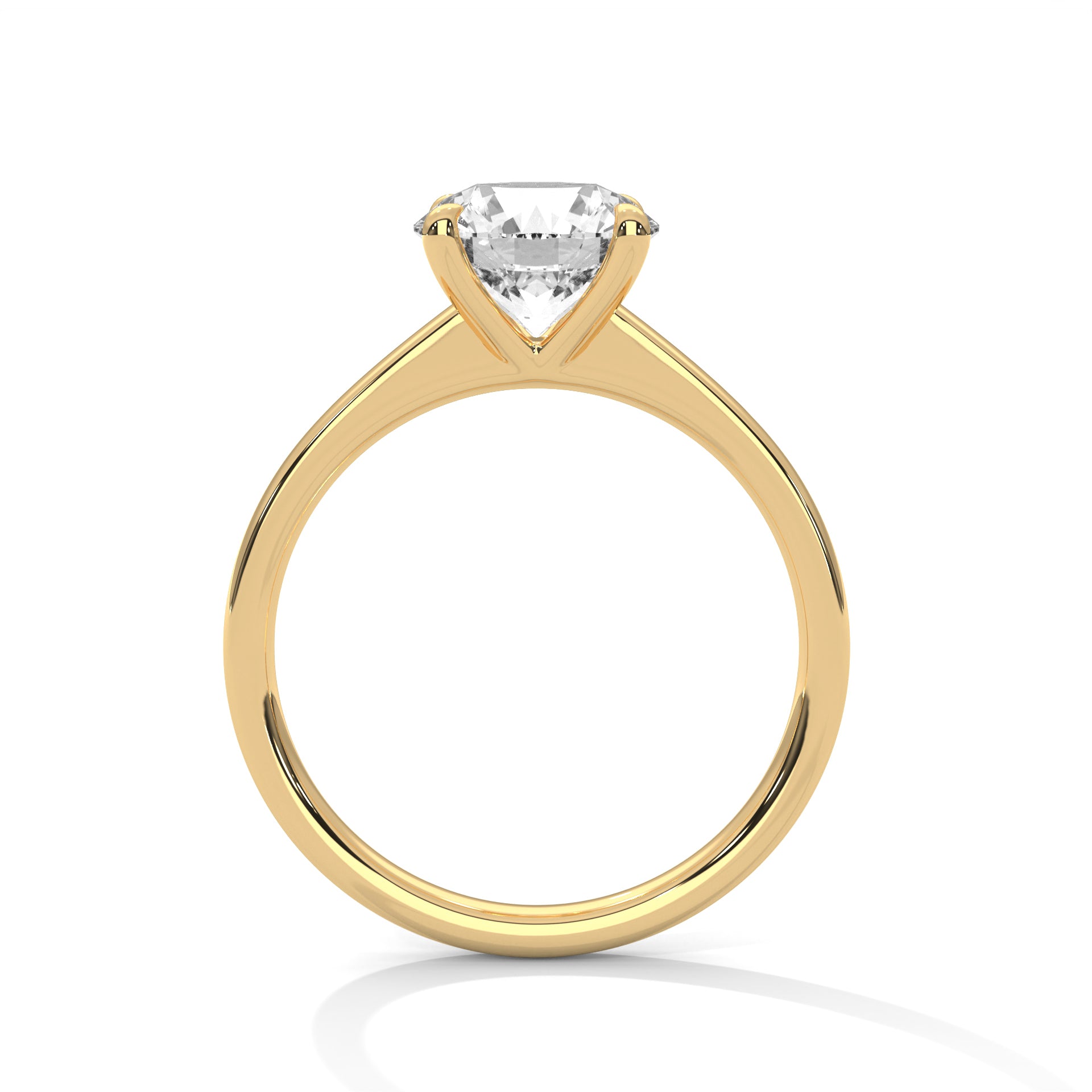 Amara Round Solitaire Diamond Ring - top view