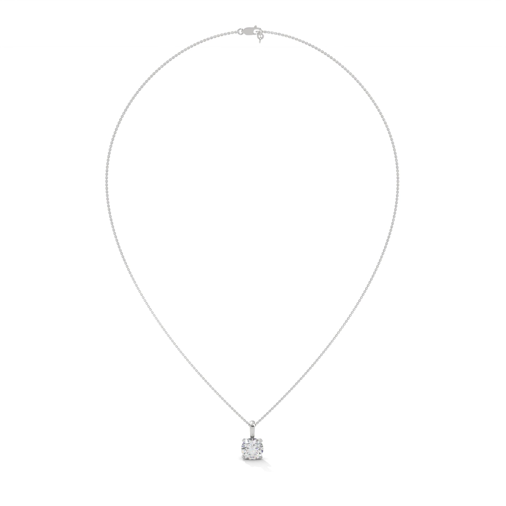 Aria Round Diamond Pendant Necklace (2ct. tw.)