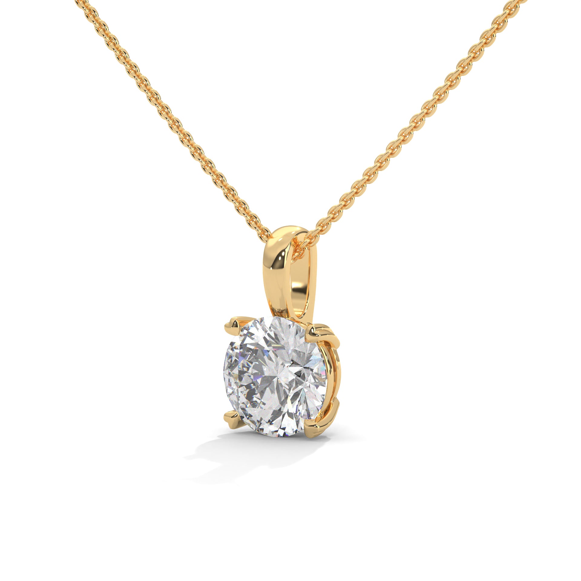 Aria Round Diamond Pendant Necklace (2ct. tw.)