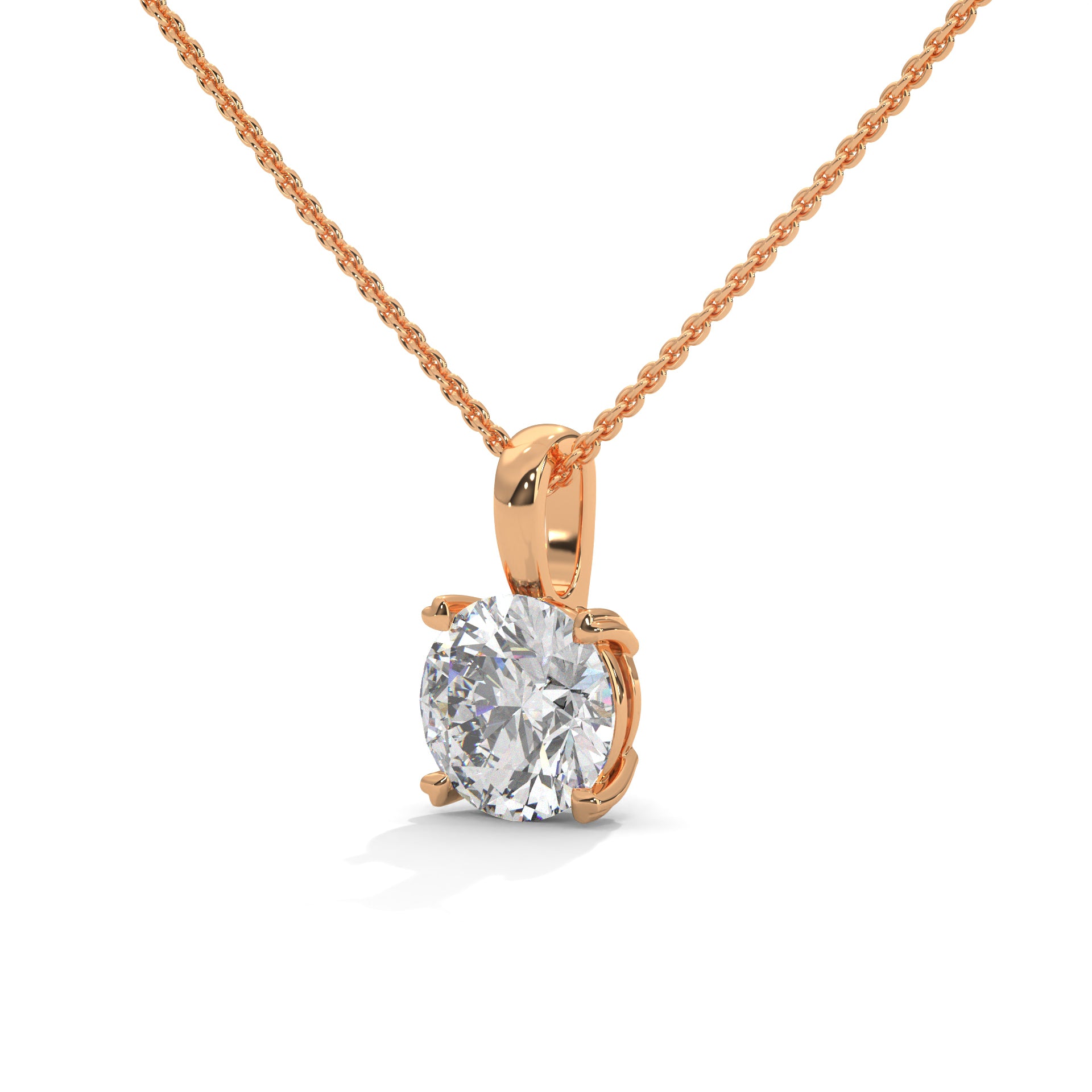 Aria Round Diamond Pendant Necklace (2ct. tw.)