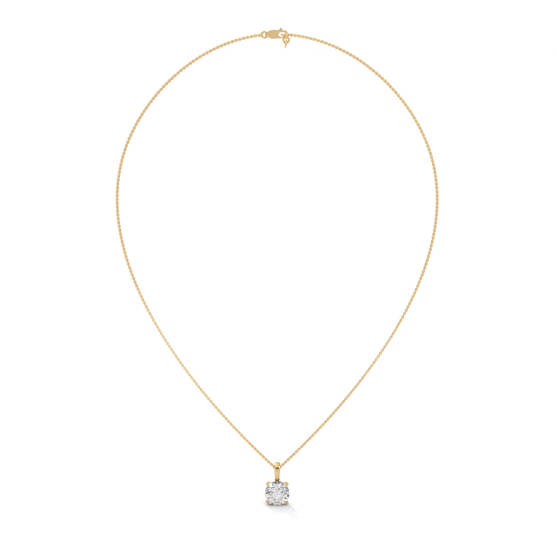 Aria Round Diamond Pendant Necklace (2ct. tw.)