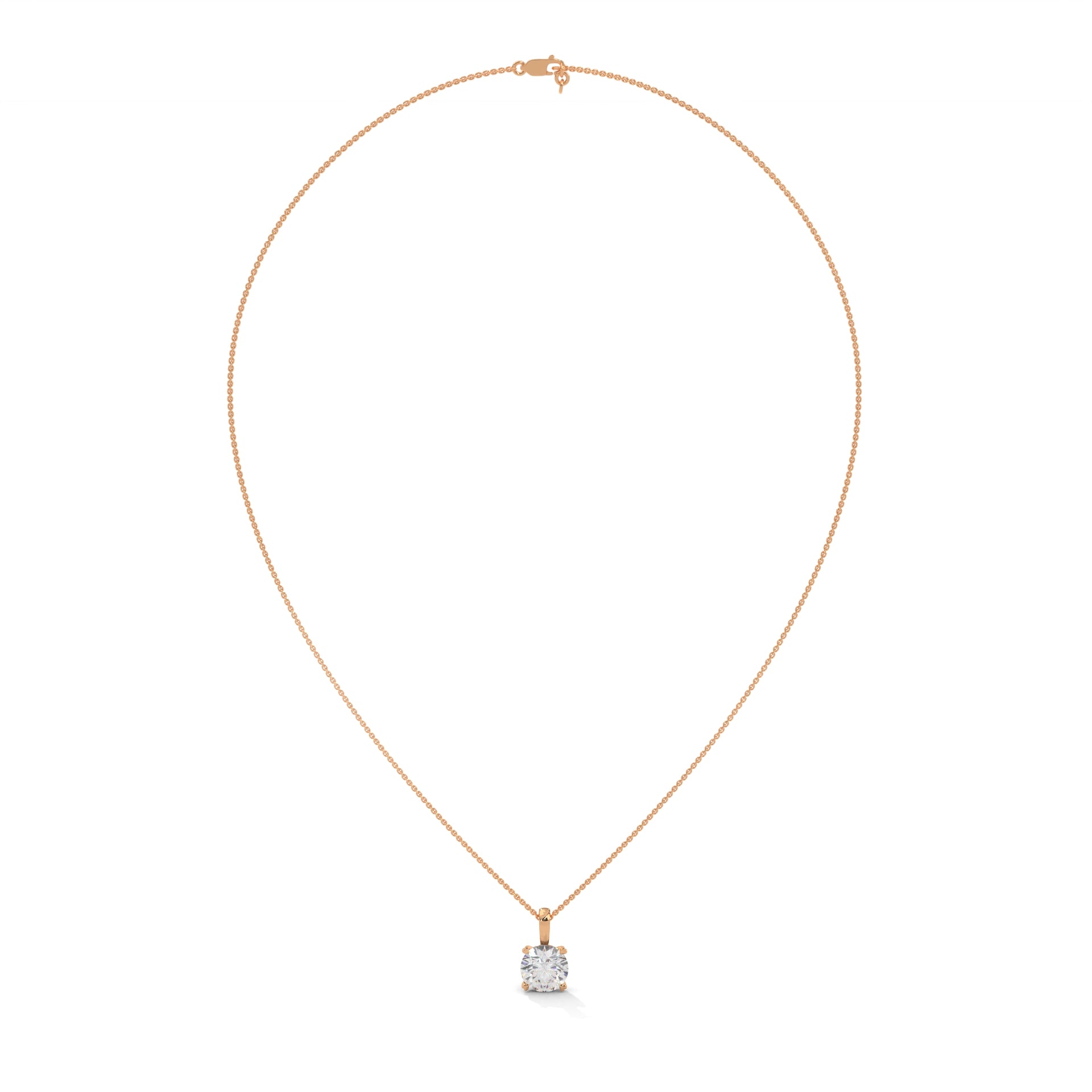 Aria Round Diamond Pendant Necklace (2ct. tw.)