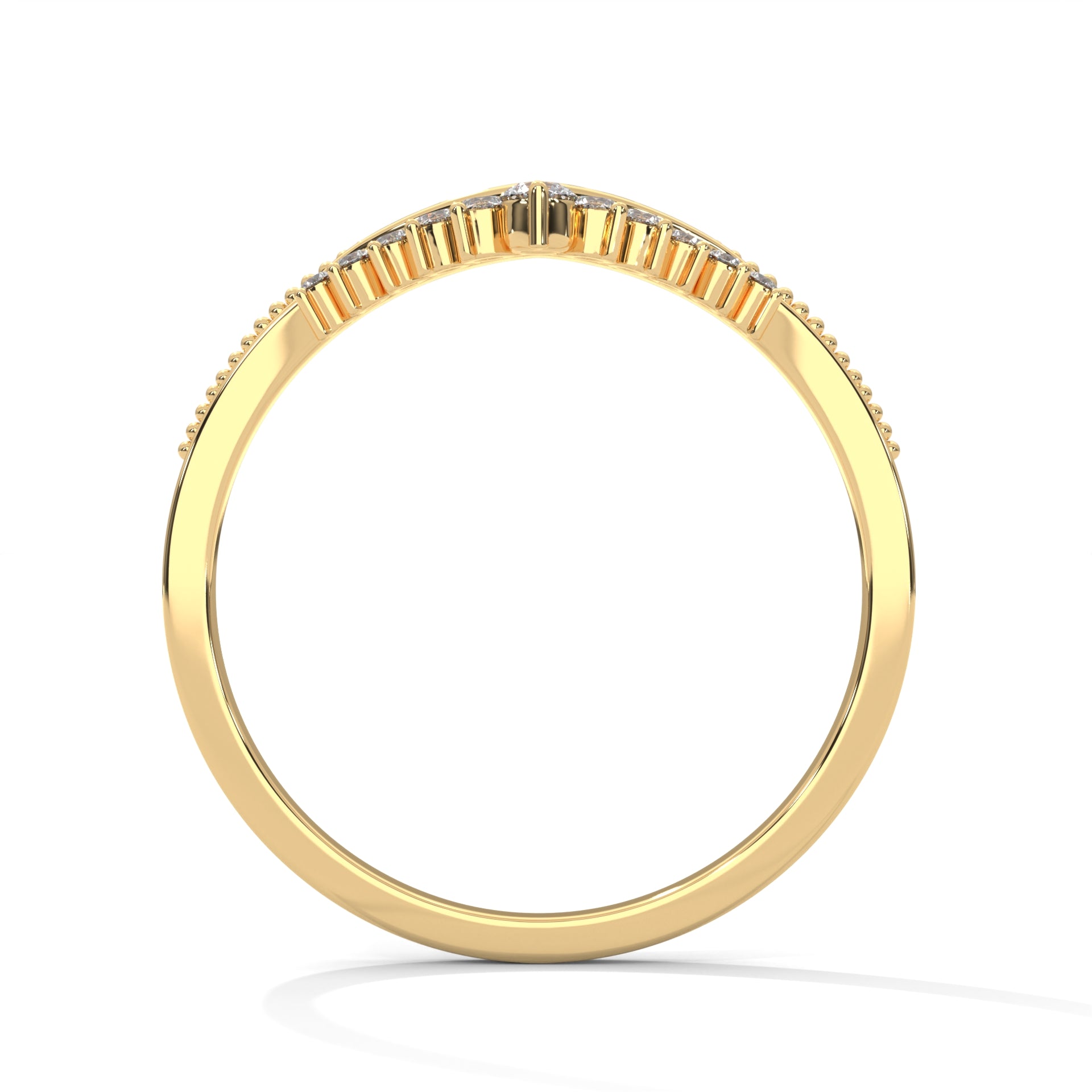 Aveline Chevron Diamond Band in white gold