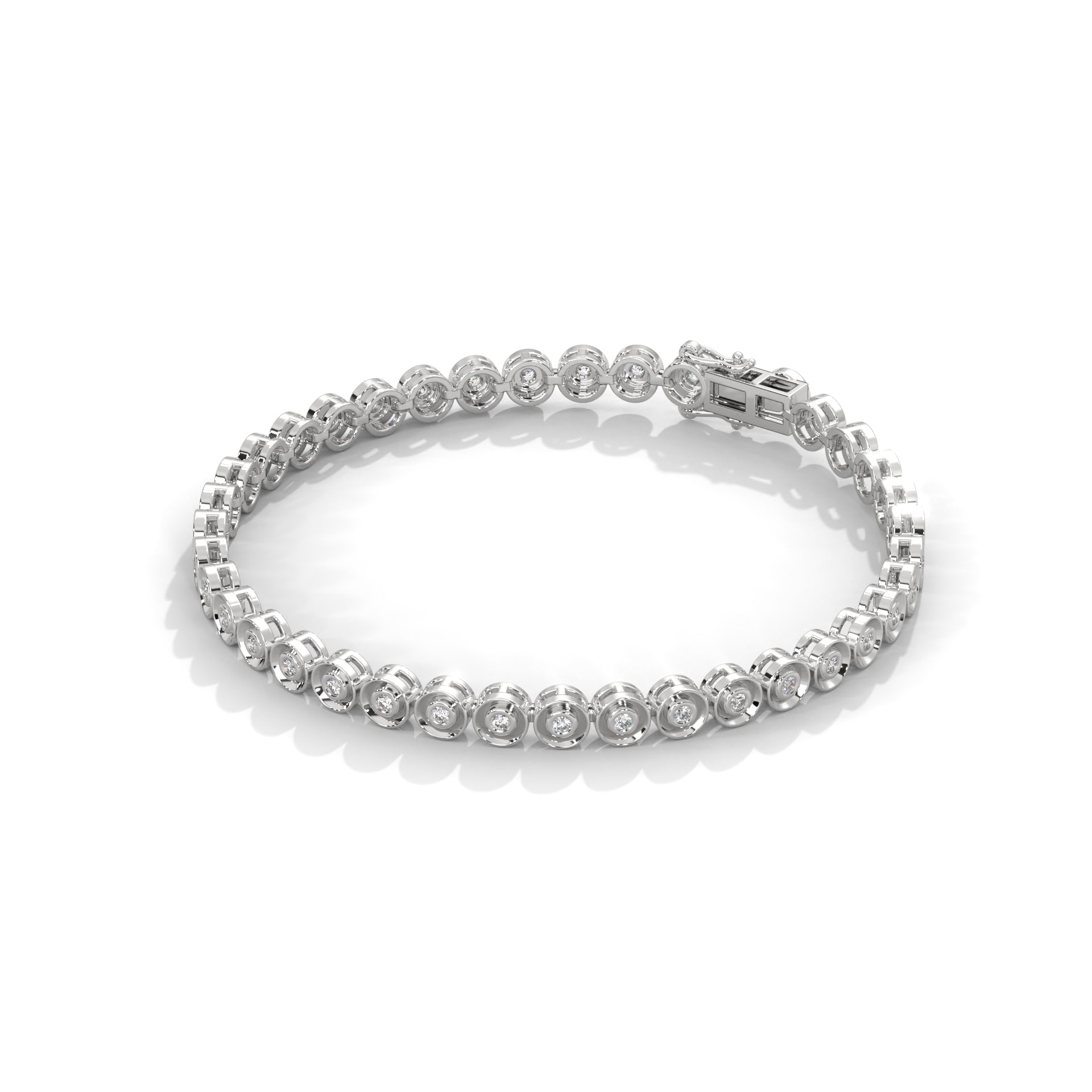 Vivienne Bezel Diamond Station Bracelet