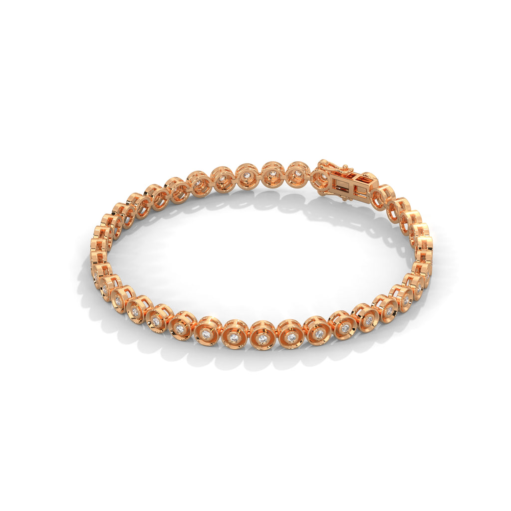 Vivienne Bezel Diamond Station Bracelet
