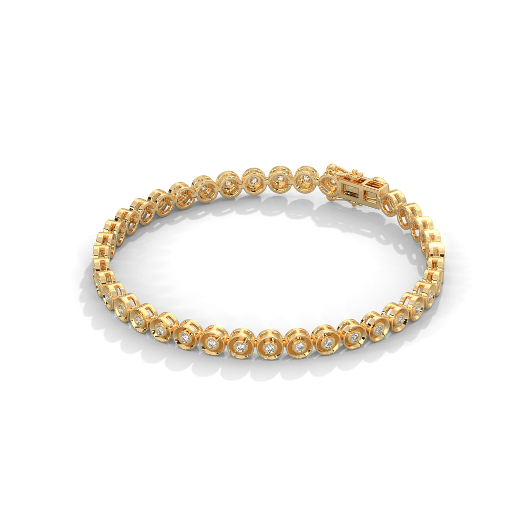 Vivienne Bezel Diamond Station Bracelet