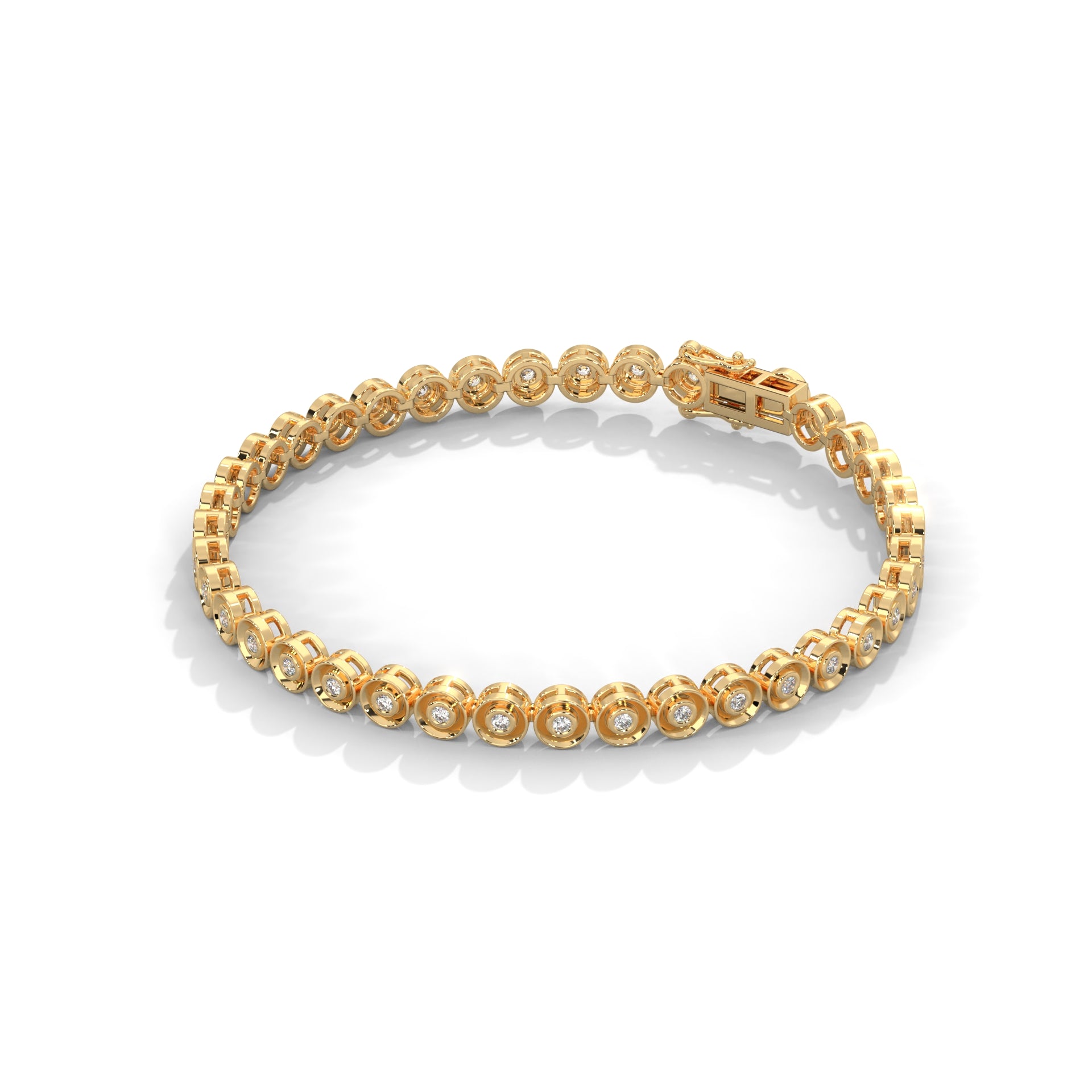 Vivienne Bezel Diamond Station Bracelet