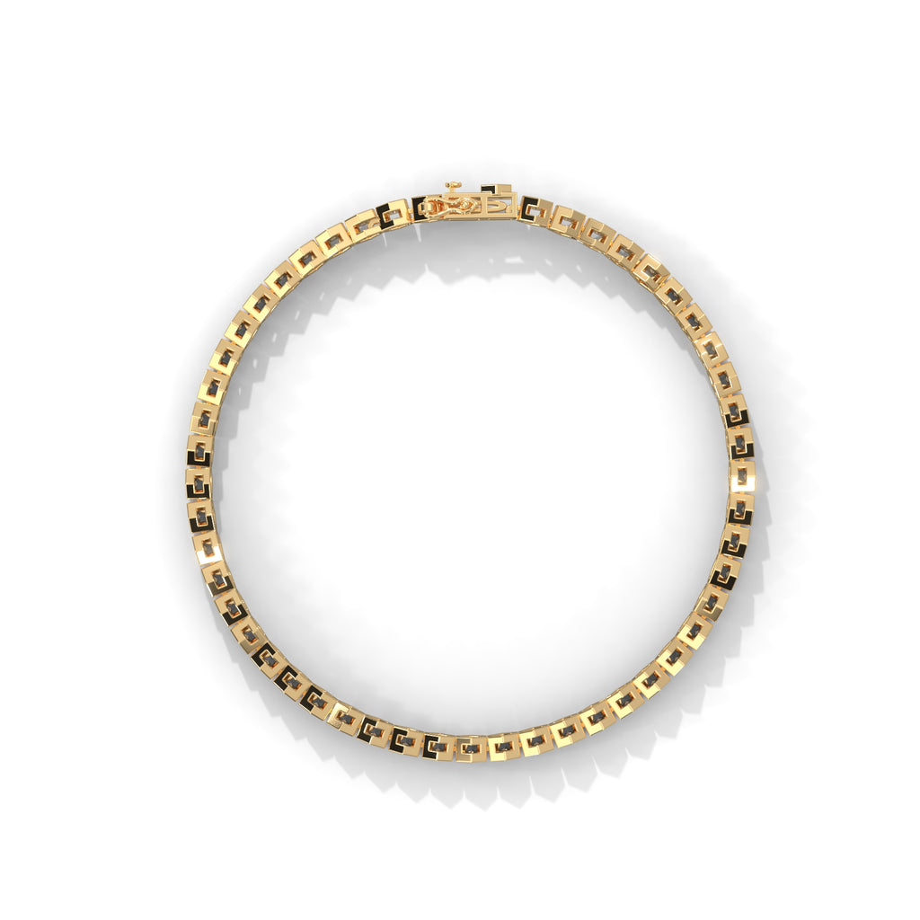 Hazel Hexagon Link Diamond Bracelet