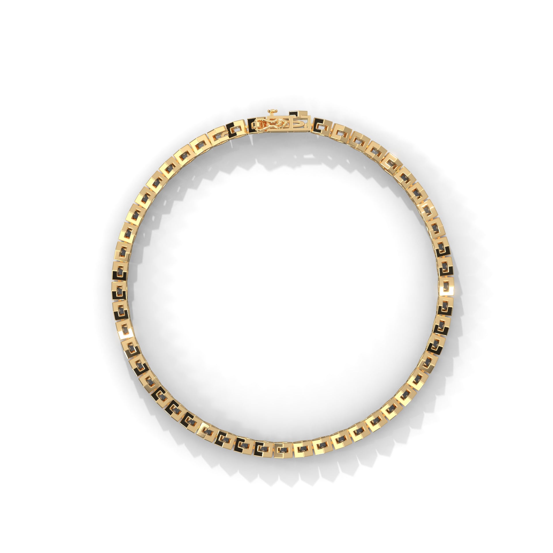 Hazel Hexagon Link Diamond Bracelet
