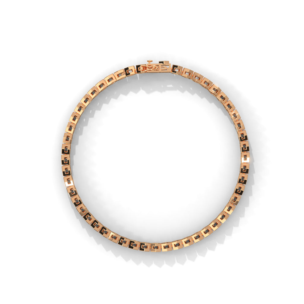 Hazel Hexagon Link Diamond Bracelet